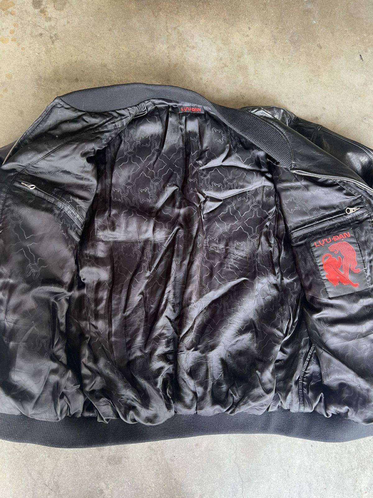 Lu'u Dan Reversible Faux Leather Bomber Jacket Black