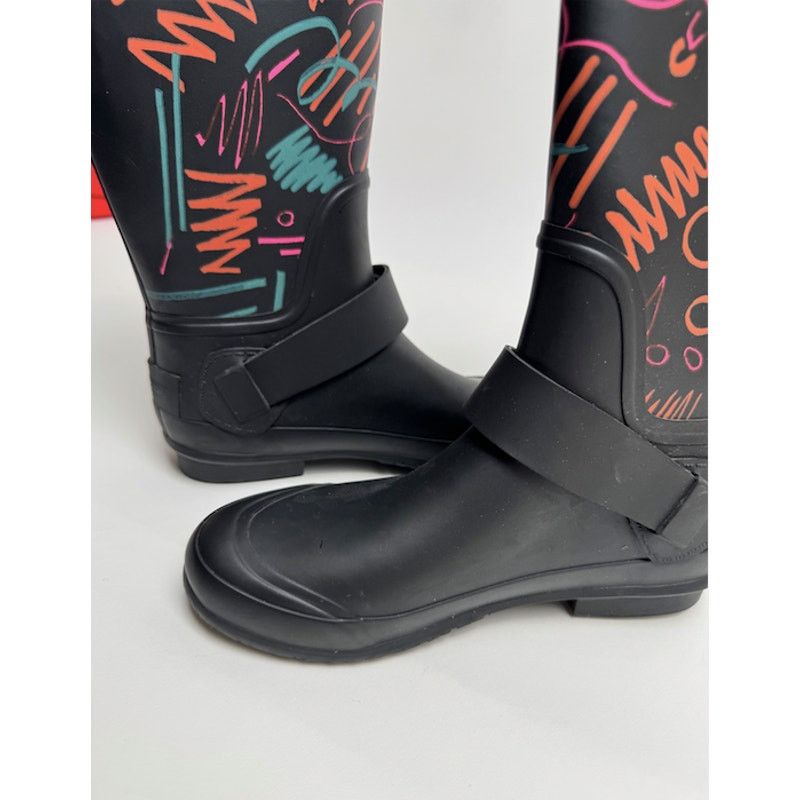 Burberry Burberry Black Doodle Graffiti Rubber Rain Boots Size 35 Size US 5 / IT 35 - 11 Thumbnail