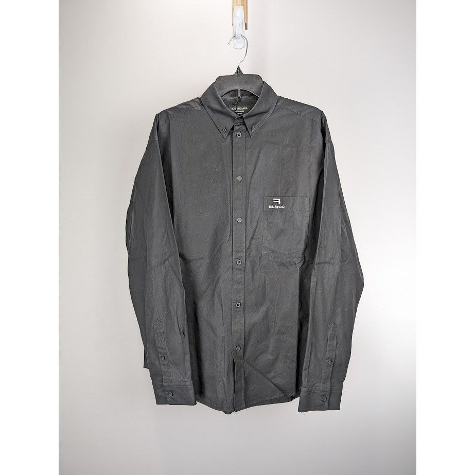 Balenciaga o1rshd1 Dress Shirt in Black Size US XS / EU 42 / 0 - 2 Thumbnail