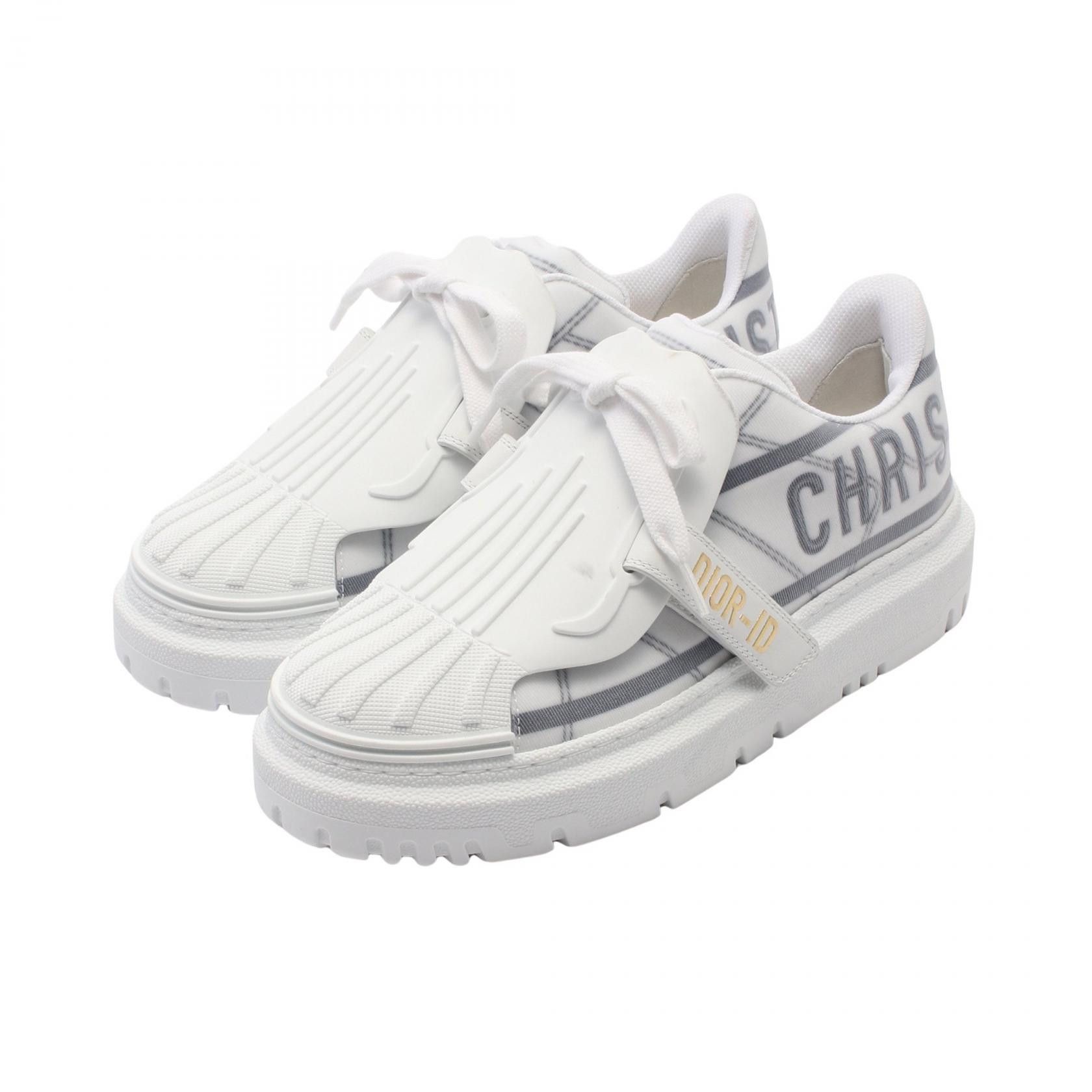 Dior Dior Sneakers Leather Fabric Leather Shoes in White, Women's