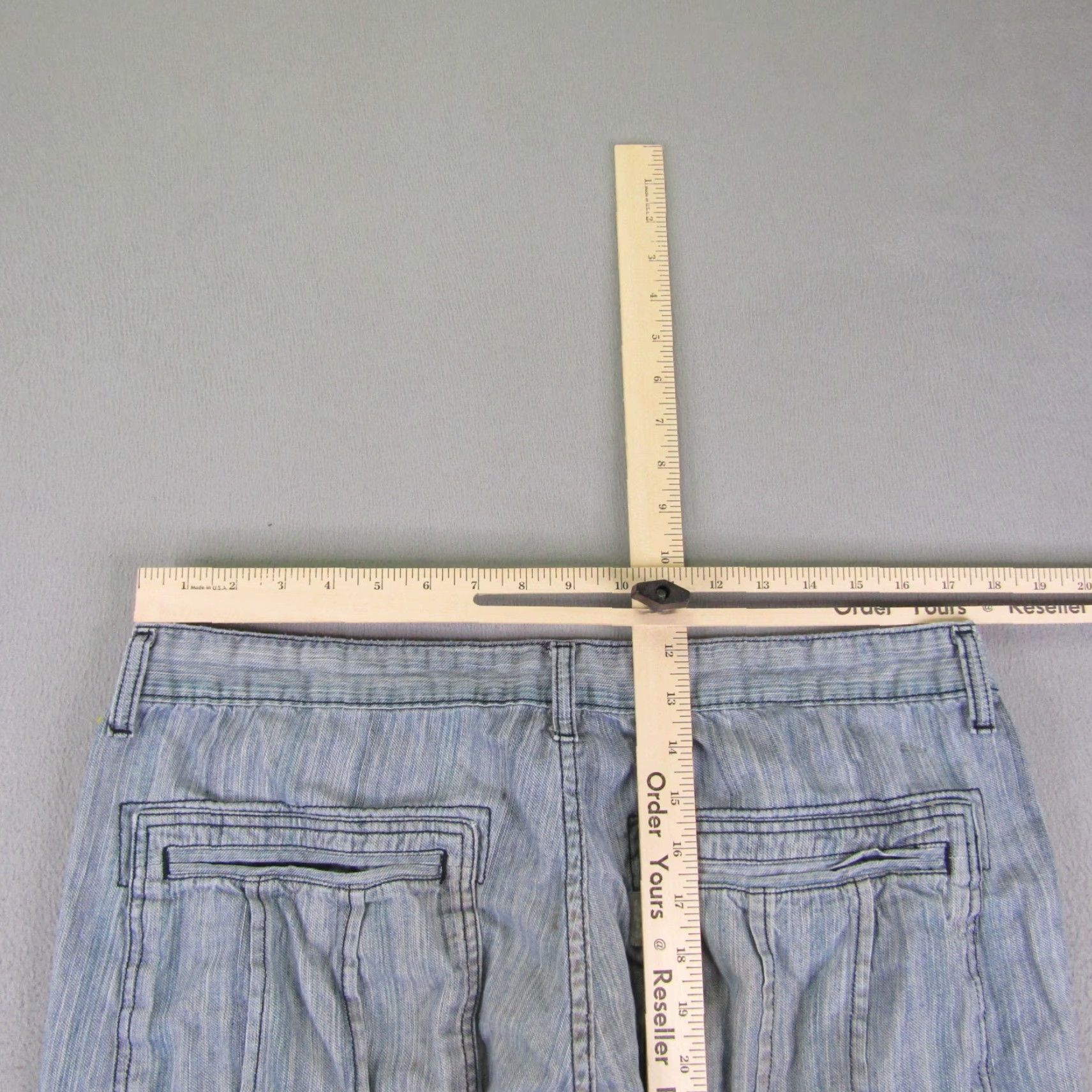 Levi's Levis Silvertab Shorts mens 36 Blue Stripes Twill Cargo Outdoors Workwear Size US 35 - 7 Thumbnail