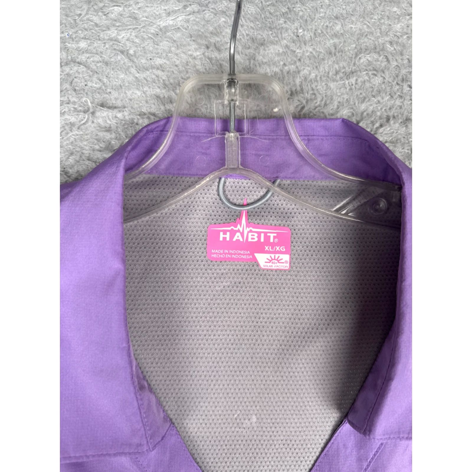 Habitat Habit Shirt Women Button-Up Sleeveless Purple Extra Large Vented Angler Fish Casual Workwear Summer Spring Breathing Pockets Size S / US 4 / IT 40 - 6 Thumbnail