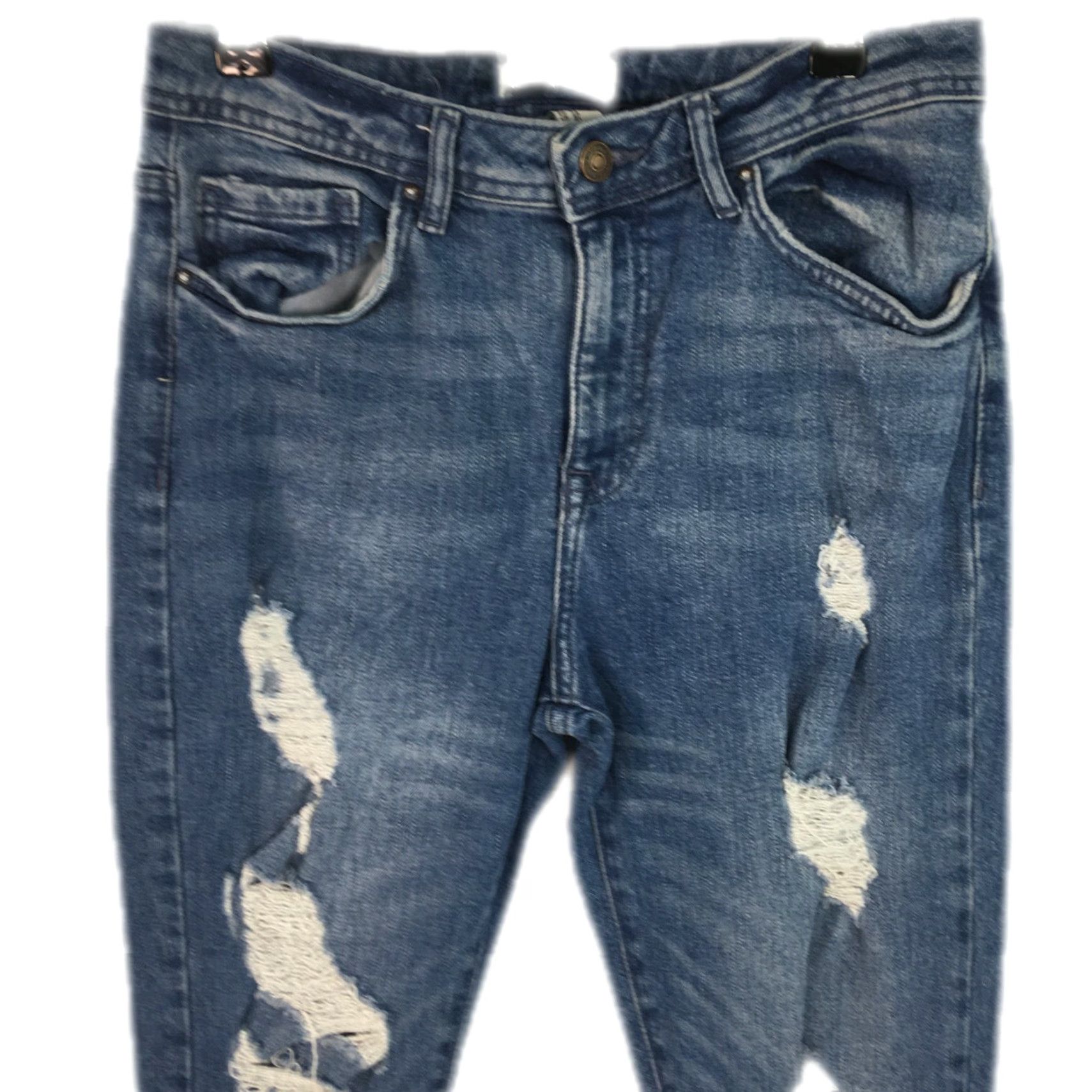 Forever 21 Forever 21 Womens Distressed Casual Regular High Rise Blue Denim Jeans Size 28 Size 28" / US 6 / IT 42 - 3 Thumbnail