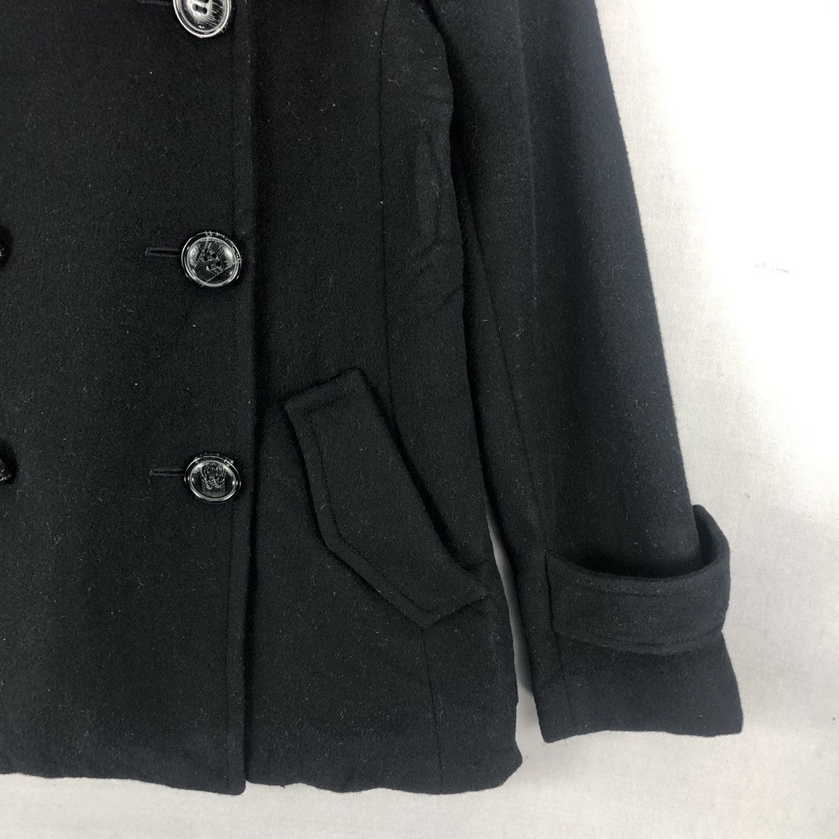 Japanese Brand Royal Party Double Breasted Wool Peacoat Jacket Size S / US 4 / IT 40 - 3 Thumbnail