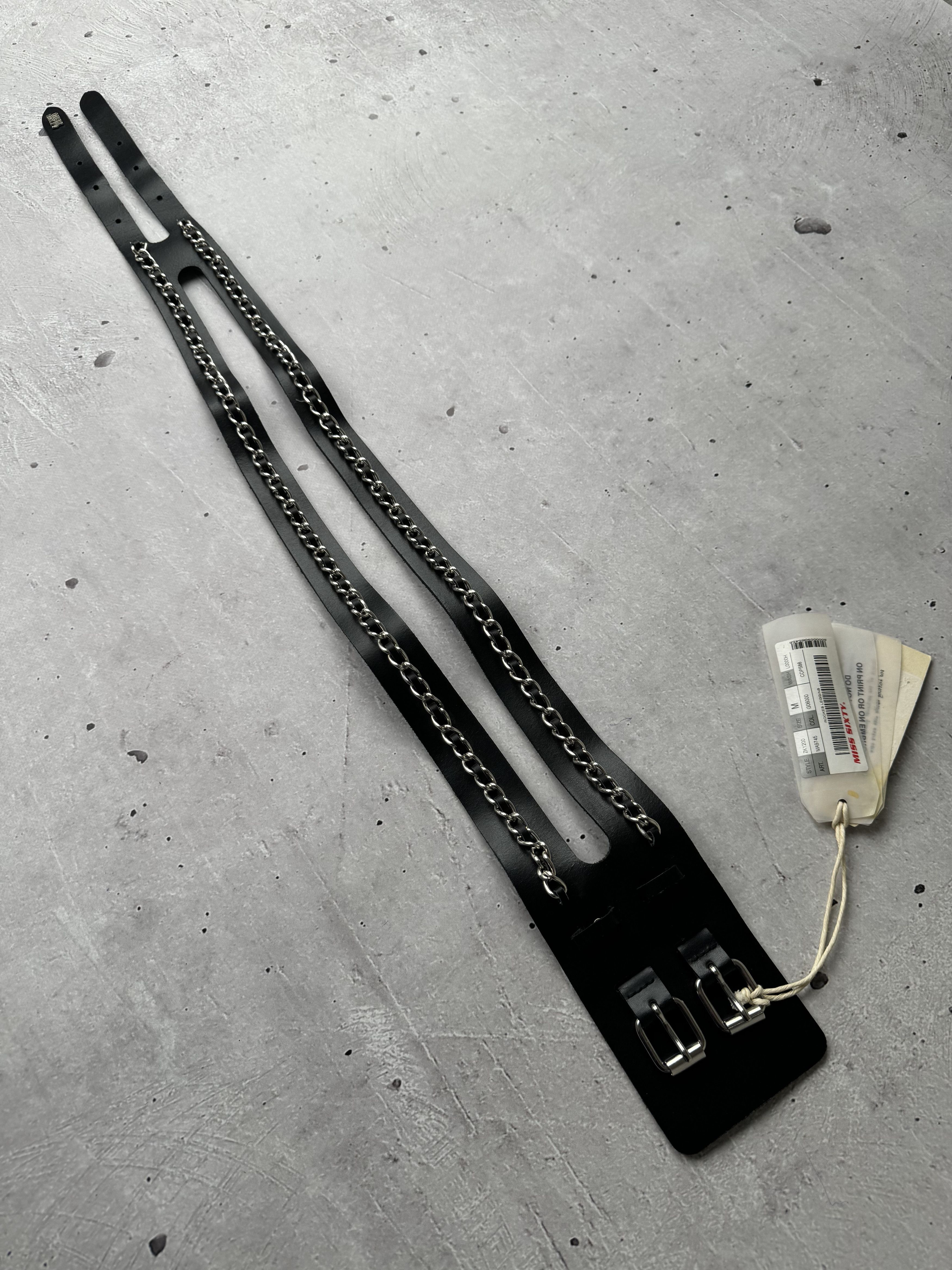 Miss Sixty Miss Sixty Vintage Leather Belt Iron Chain Size ONE SIZE - 6 Thumbnail