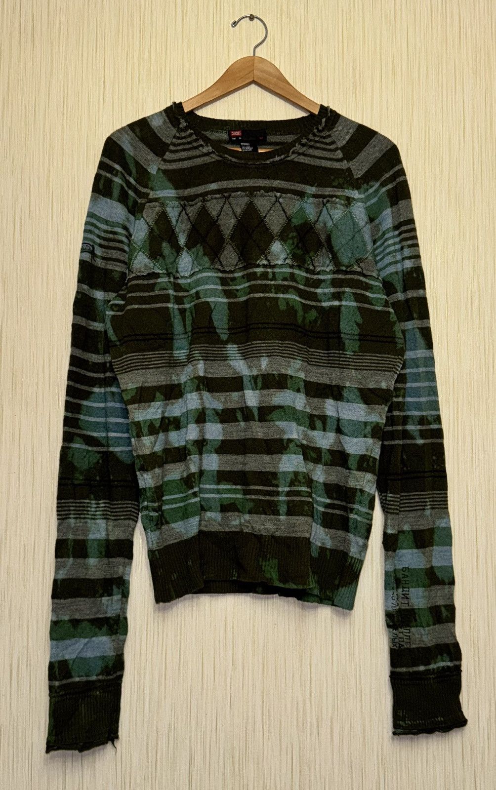 Diesel × Vintage Diesel rare vintage bleached bandits Y2K sweater Size US XL / EU 56 / 4 - 12 Thumbnail