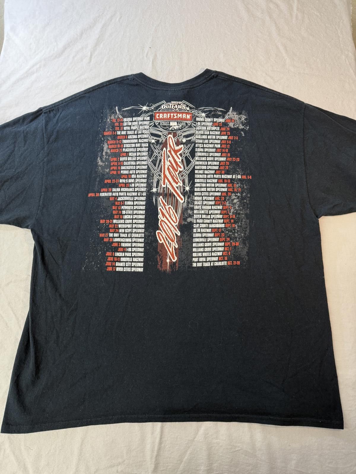 Gildan Sprint Cars T-shirt World of Outlaws 2016 Craftsman Tee 2XL Size US XXL / EU 58 / 5 - 2 Thumbnail