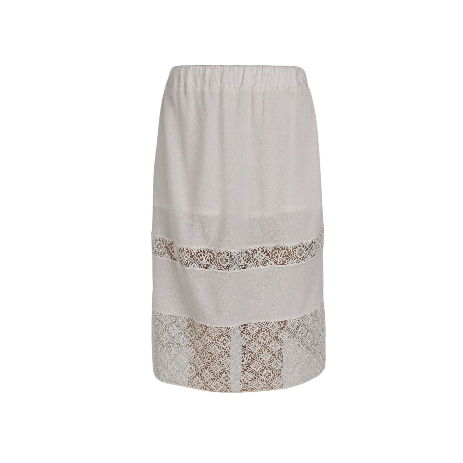 Louis Vuitton Louis Vuitton Lace Trim Midi Skirt Size 34 Size 25" / US 0 / IT 36 - 1 Thumbnail