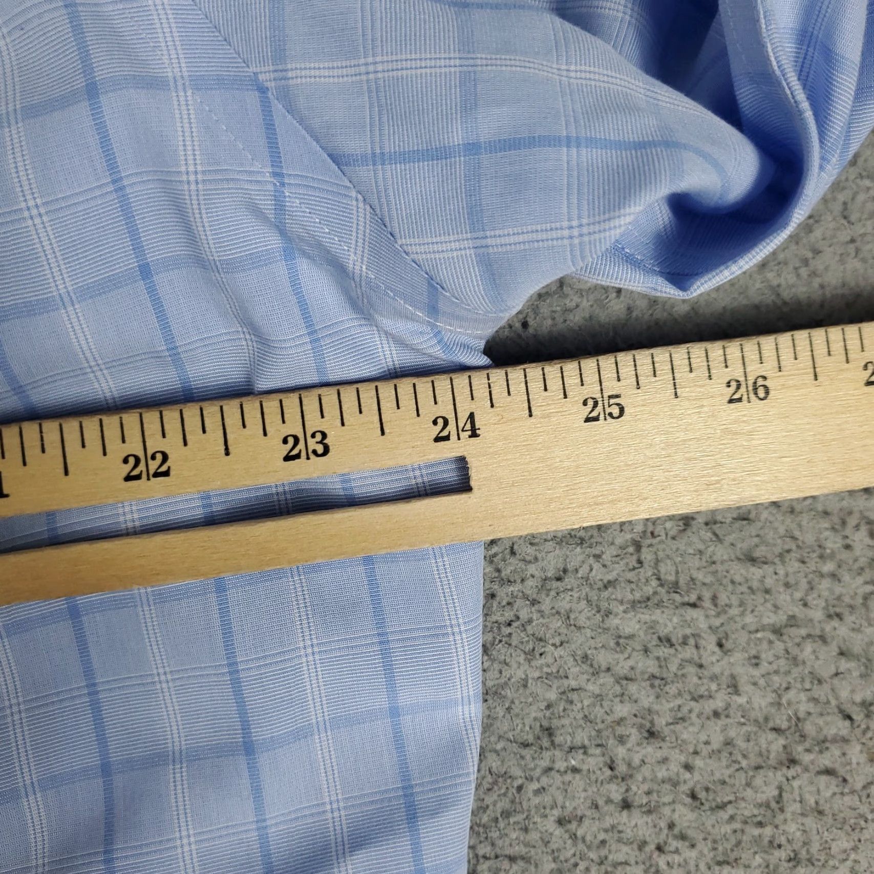 Brooks Brothers Brooks Brothers Dress Shirt Mens 16.5 Blue Plaid Long Sleeve Button Up Regular Fit Size 42R - 5 Thumbnail