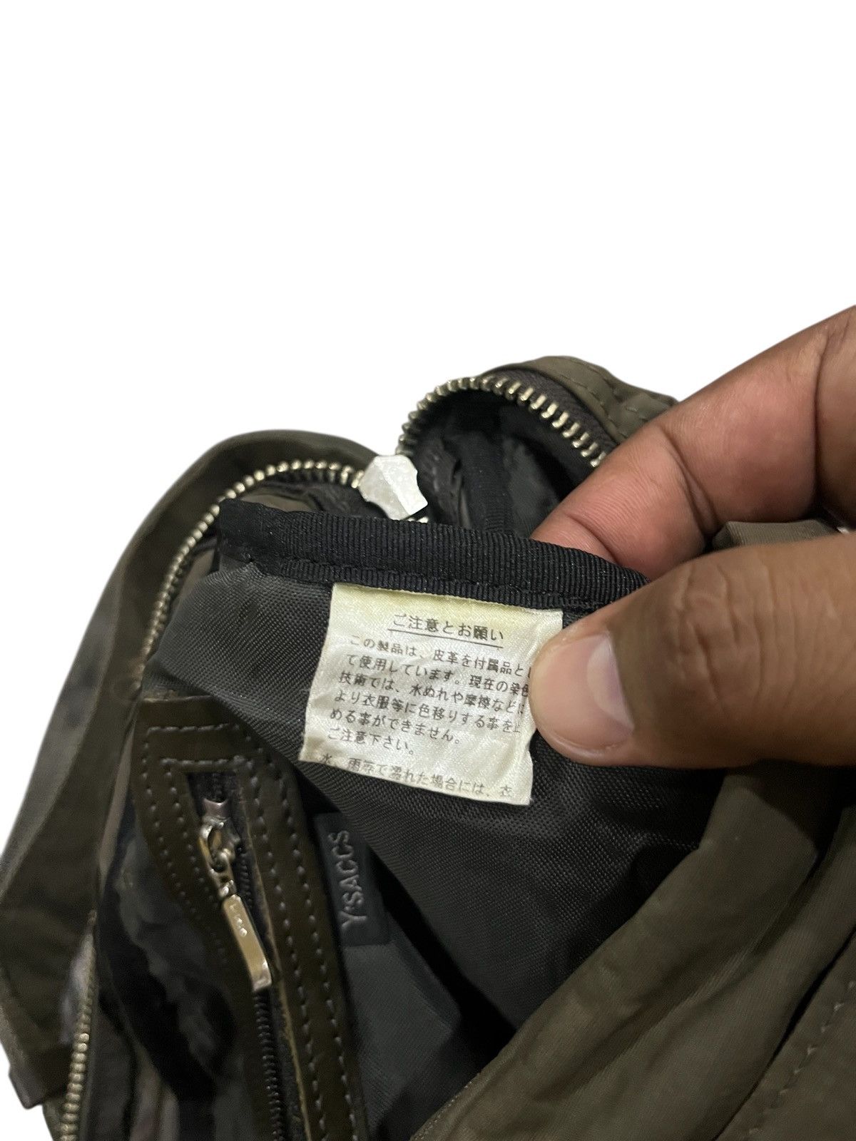 Yohji Yamamoto Y’SACCS YOHJI YAMAMOTO NYLON LEATHER CROSS BODY BAG Size ONE SIZE - 18 Thumbnail