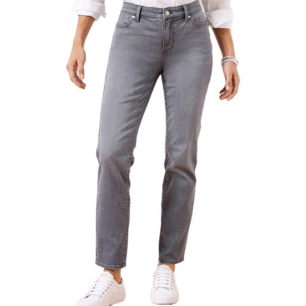 Talbots Talbots Simply Flattering 5 Pockets Gray Capri Jeans 14P Size 36" / US 14 / IT 50 - 1 Thumbnail
