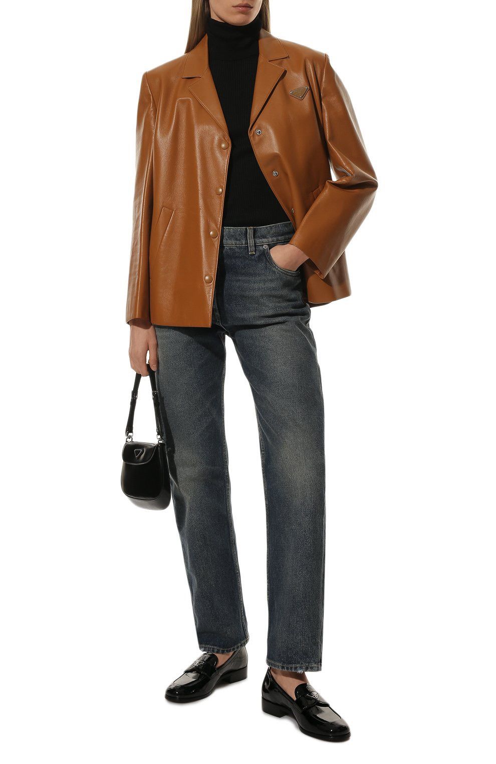 Prada Prada Leather Blazer Jacket Size XS / US 0-2 / IT 36-38 - 5 Thumbnail