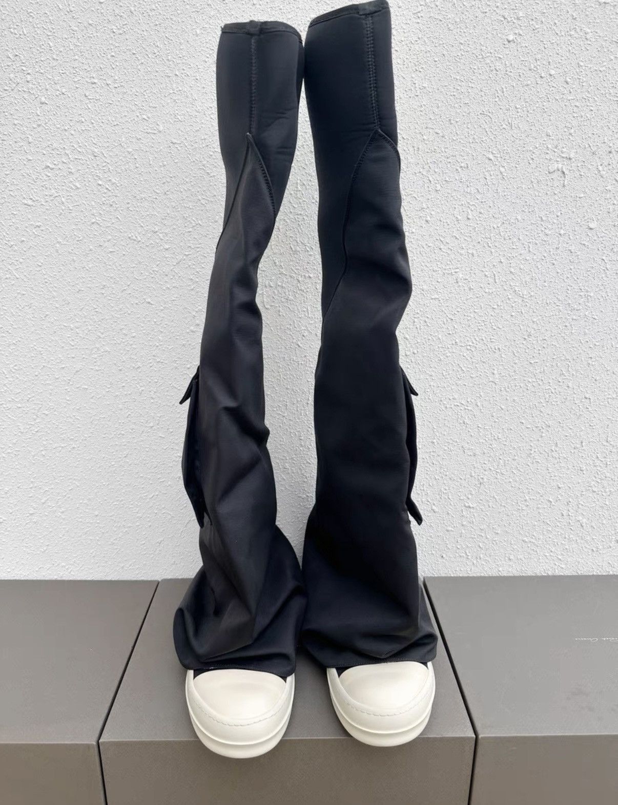 Rick Owens Rick Owens DRKSHDW cargo over-the-knee elephant boots Size US 8 / EU 41 - 5 Thumbnail