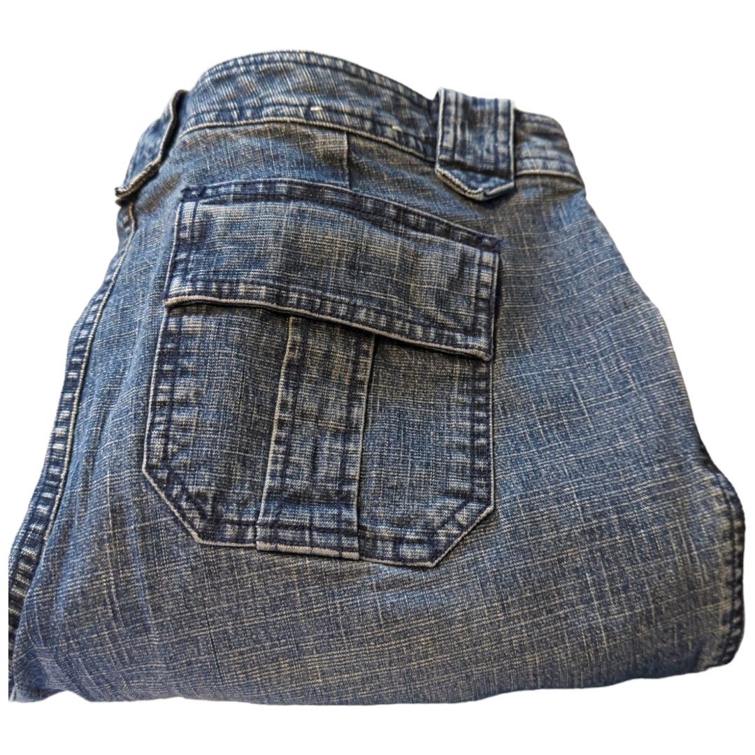 Bass BASS Blue Distressed Pattern Bootcut Jeans Women's Size 12 Size 34" / US 12 / IT 48 - 5 Thumbnail