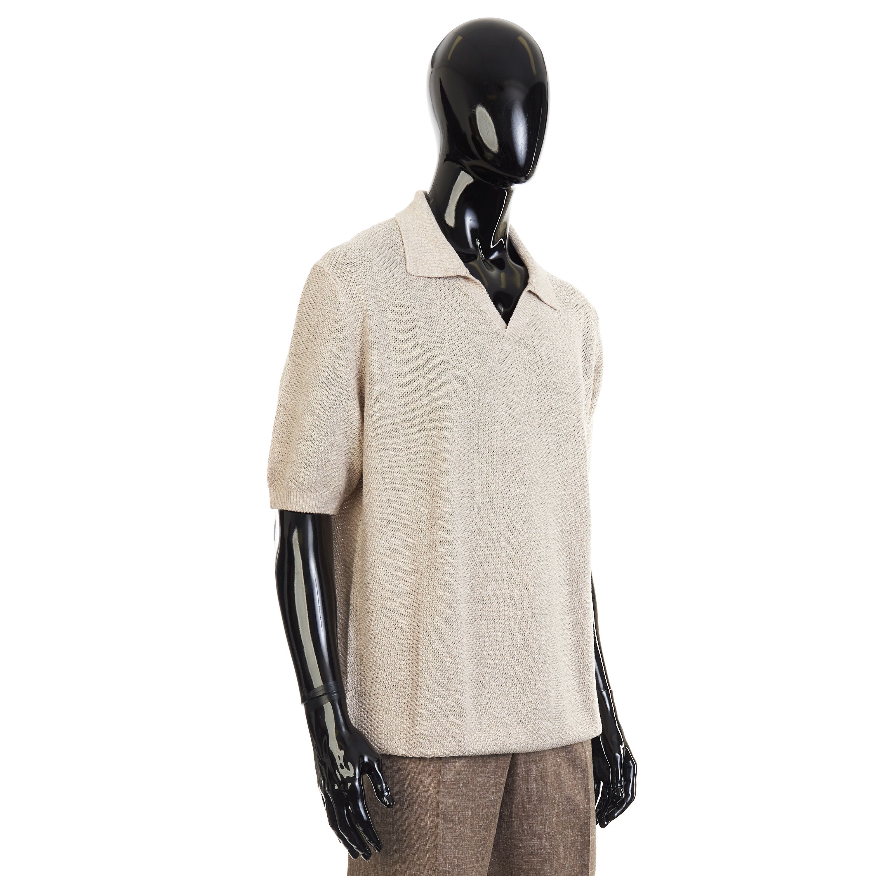 Other Brett Johnson Silk & Linen Buttonless Polo Shirt Size US S / EU 44-46 / 1 - 4 Thumbnail