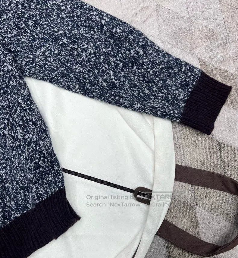 Hermes Hermes Heavyweight Cashmere Knit Baseball Jacket, 100% Cas Size US XL / EU 56 / 4 - 3 Thumbnail