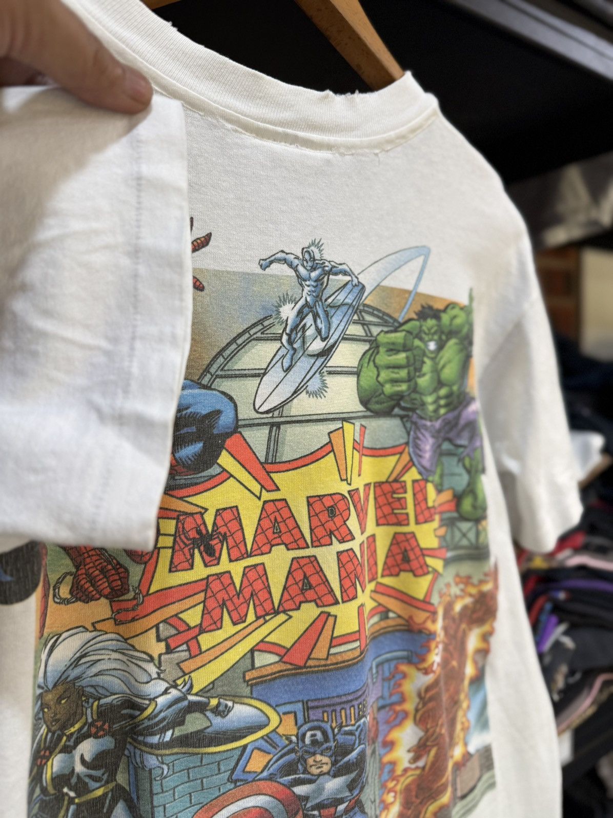 Marvel Comics Thrashed Vintage 90s Marvel Mania Universal Studios Tee Size US M / EU 48-50 / 2 - 7 Thumbnail
