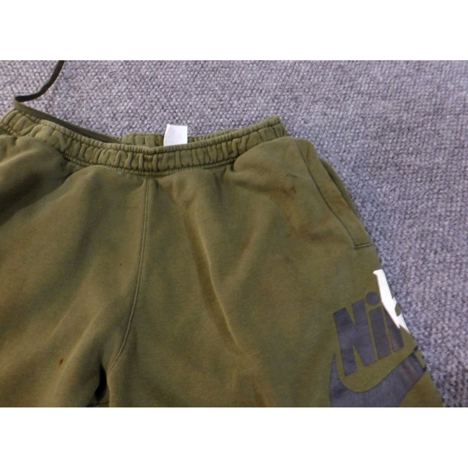Nike Nike Sweatpants Mens Large Green Logo Stretch Drawstring Active Casual Modern | Mens Pants Regular L Green Nike Sweatpants 90s? Size US 33 - 6 Thumbnail