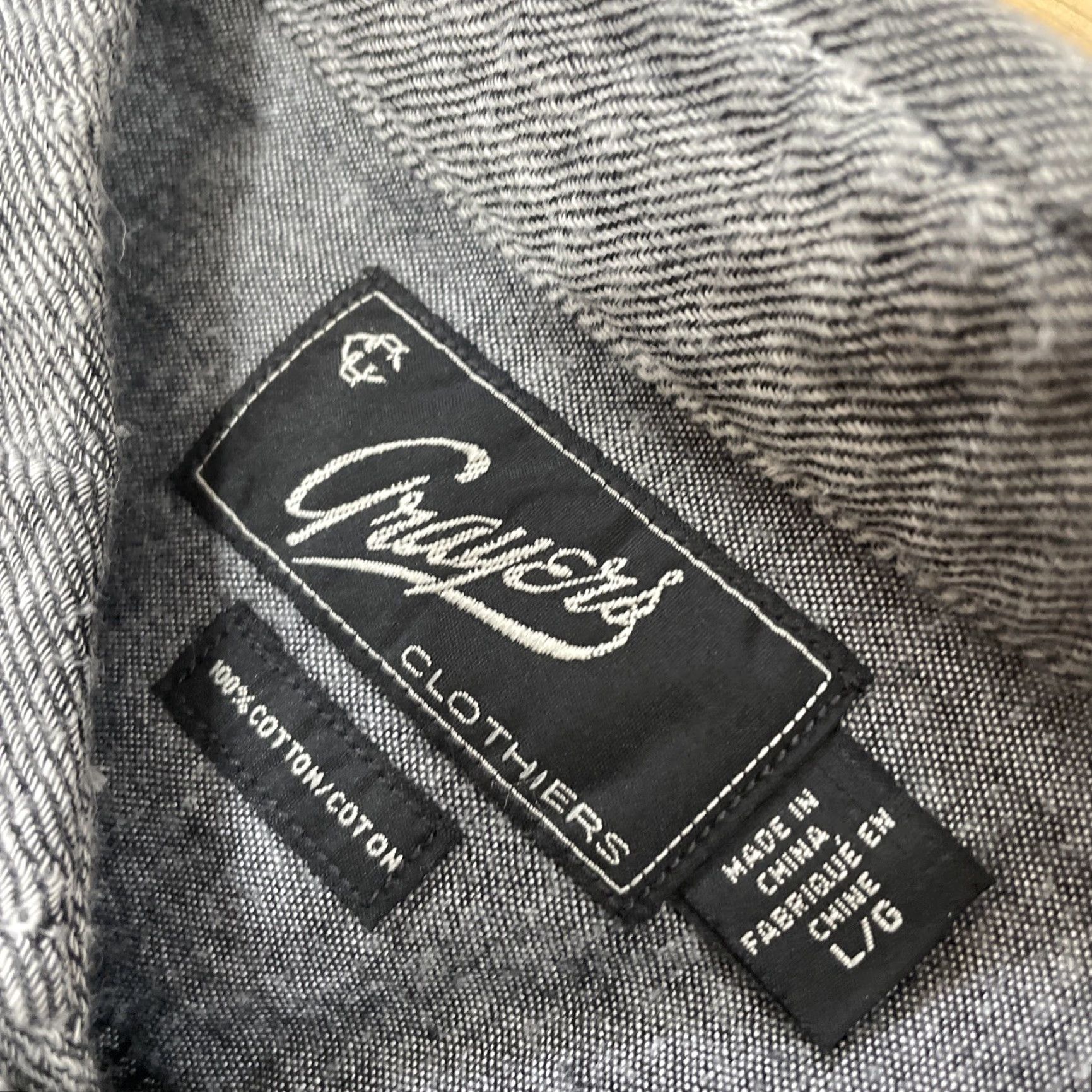 Grayers VINTAGE Grayers Heritage Flannel Shirt Mens Large Solid Gray Button Front Double Pockets Size US L / EU 52-54 / 3 - 6 Thumbnail