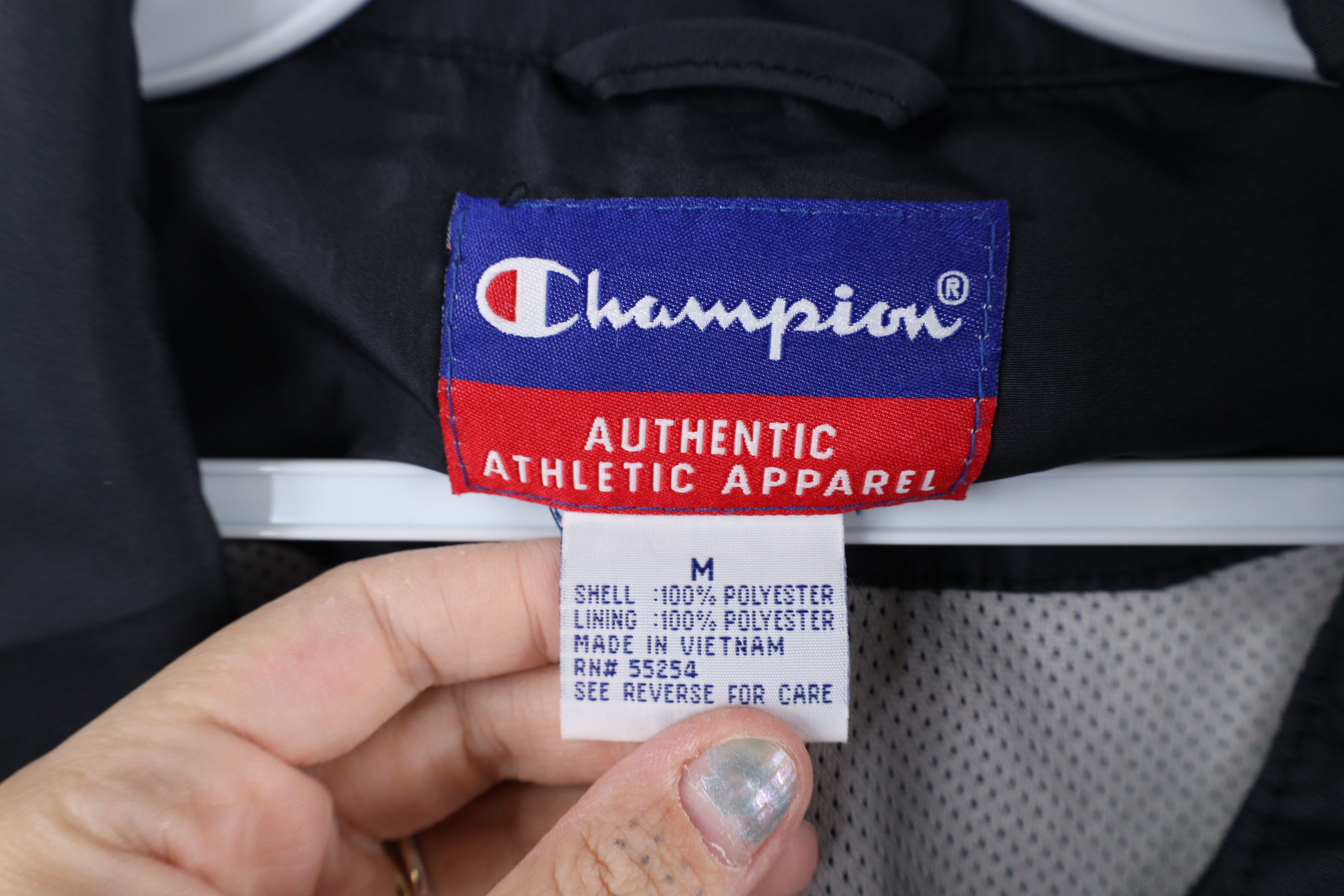 Champion × Vintage Vintage 90s Champion Full Zip Cafe Racer Windbreaker Jacket Size US M / EU 48-50 / 2 - 10 Thumbnail