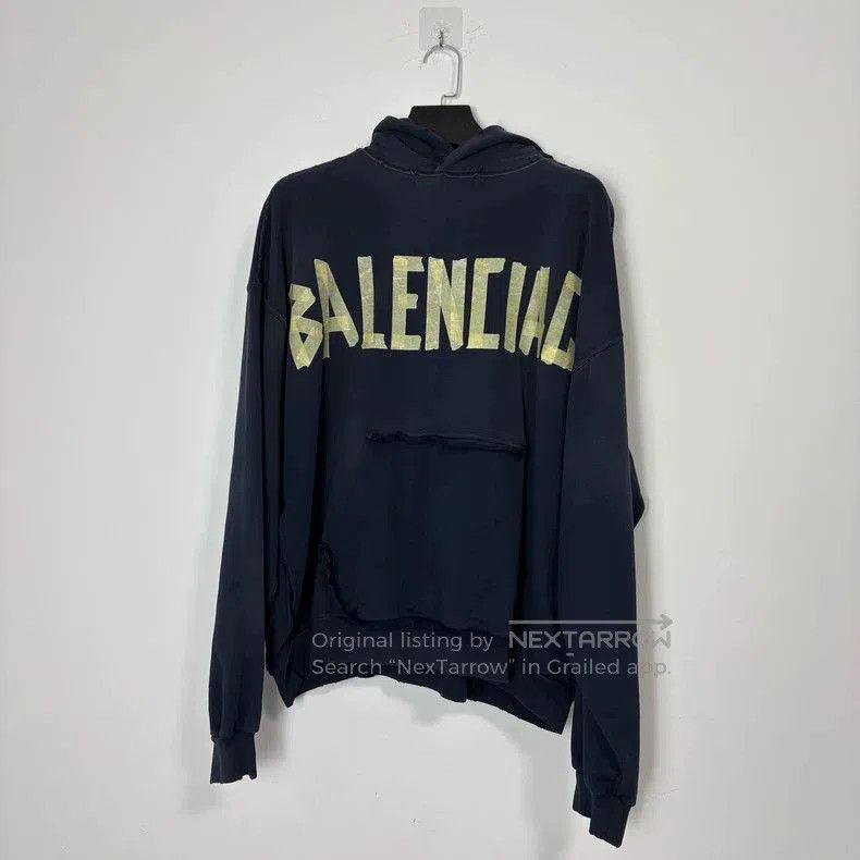 Balenciaga SS24 Logo Print Hoodie.