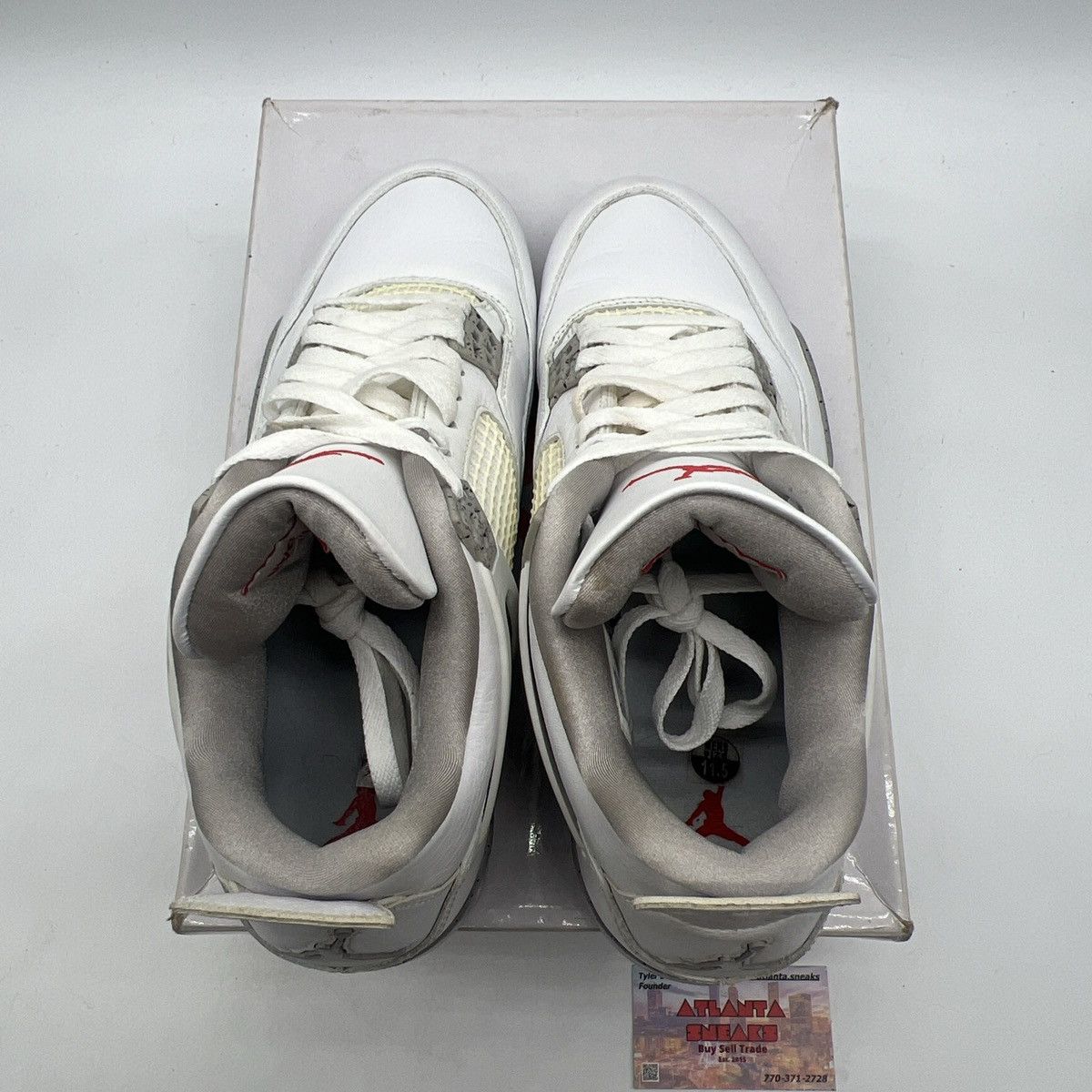 Jordan Brand Air Jordan 4 white Oreo Size US 11.5 / EU 44-45 - 7 Thumbnail