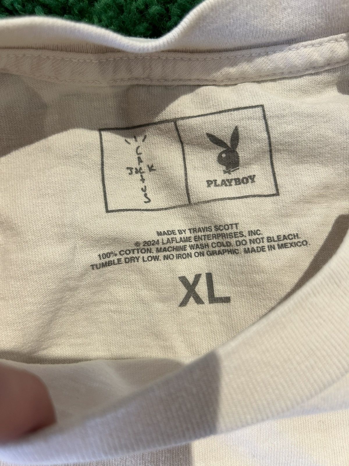 Playboy × Travis Scott Travis Scott Playboy White Tee Size US XL / EU 56 / 4 - 4 Thumbnail