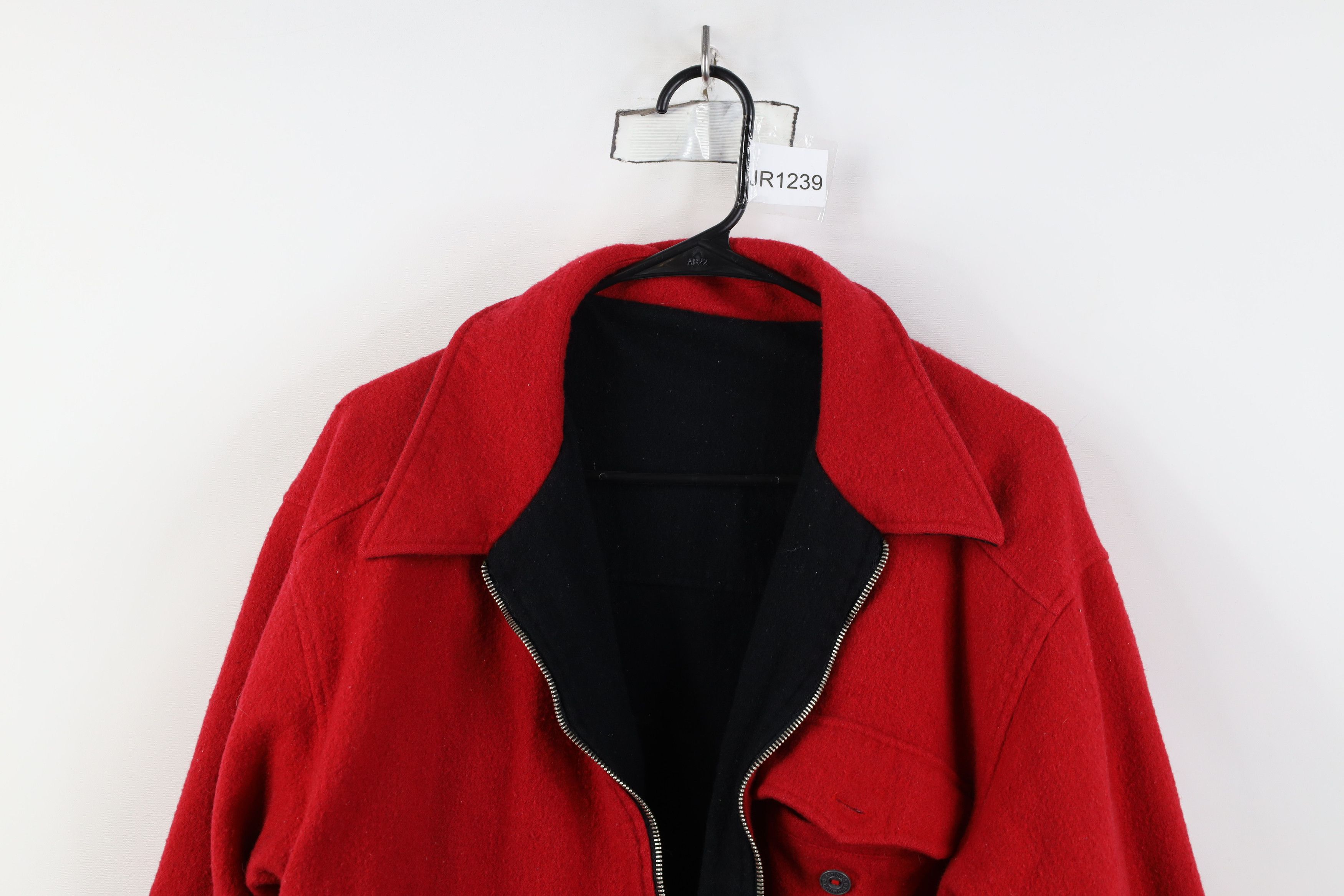 Marlboro AS IS Vintage 90s Marlboro Reversible Wool Bomber Jacket Size US M / EU 48-50 / 2 - 2 Thumbnail