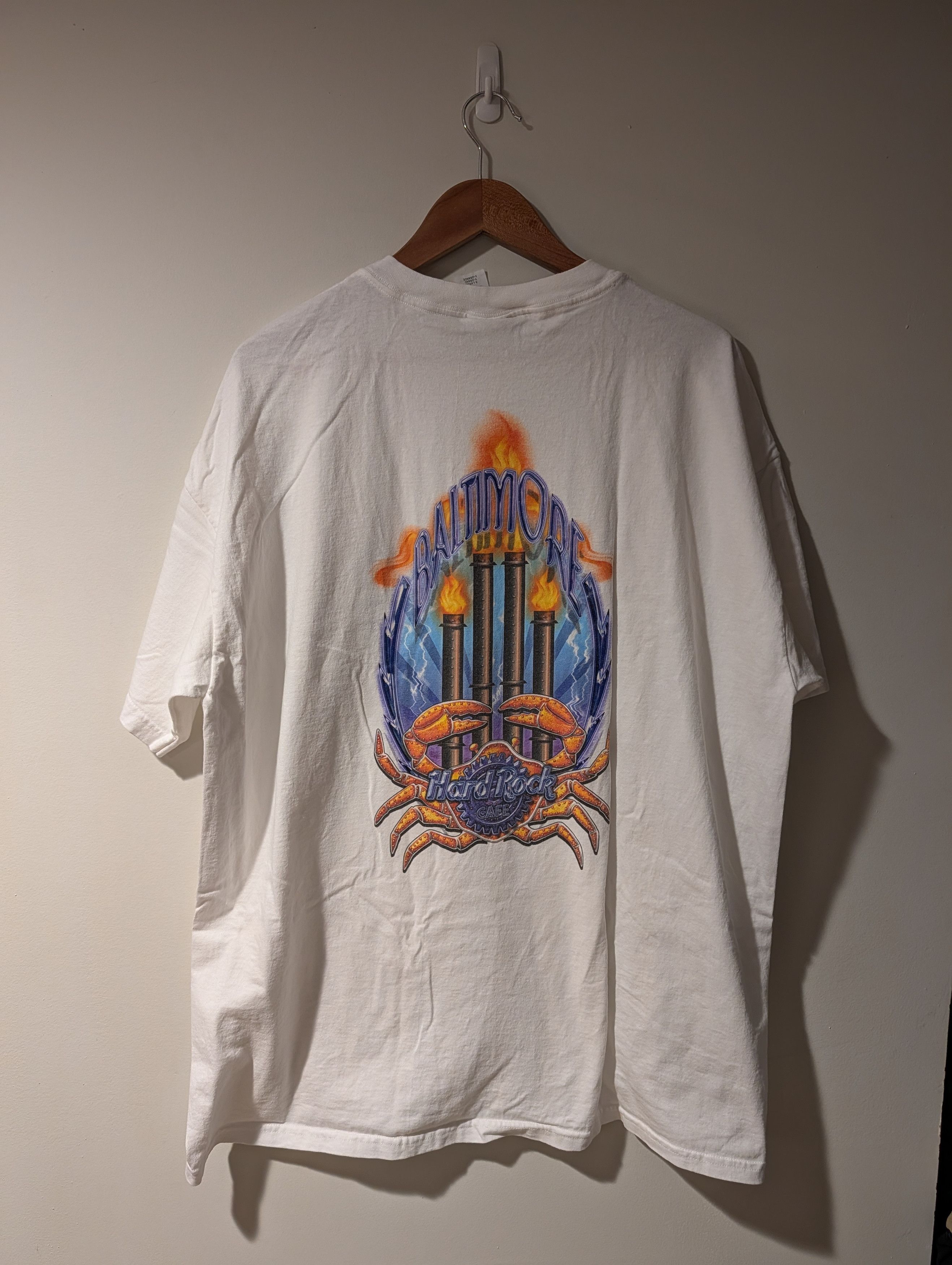 Hard Rock Cafe Vintage 90s Hard Rock Cafe Baltimore Crabs Animal T-Shirt Size US XL / EU 56 / 4 - 1 Thumbnail