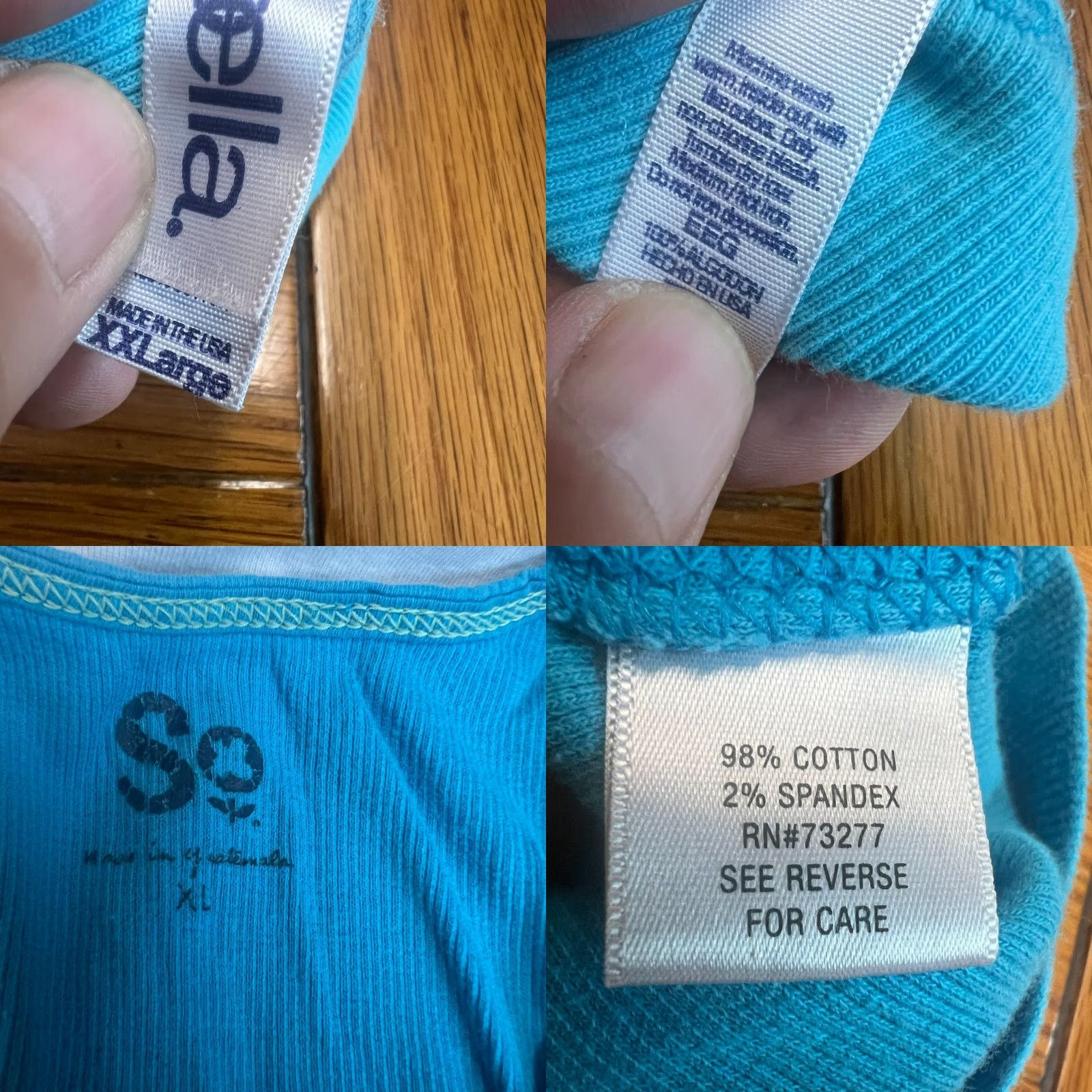 Bell J. C. Penney Bella So Tank Top Women 2XL Multicolor Cotton Blend Knit Beach Womens Size XXL / US 16-18 / IT 52-54 - 8 Thumbnail