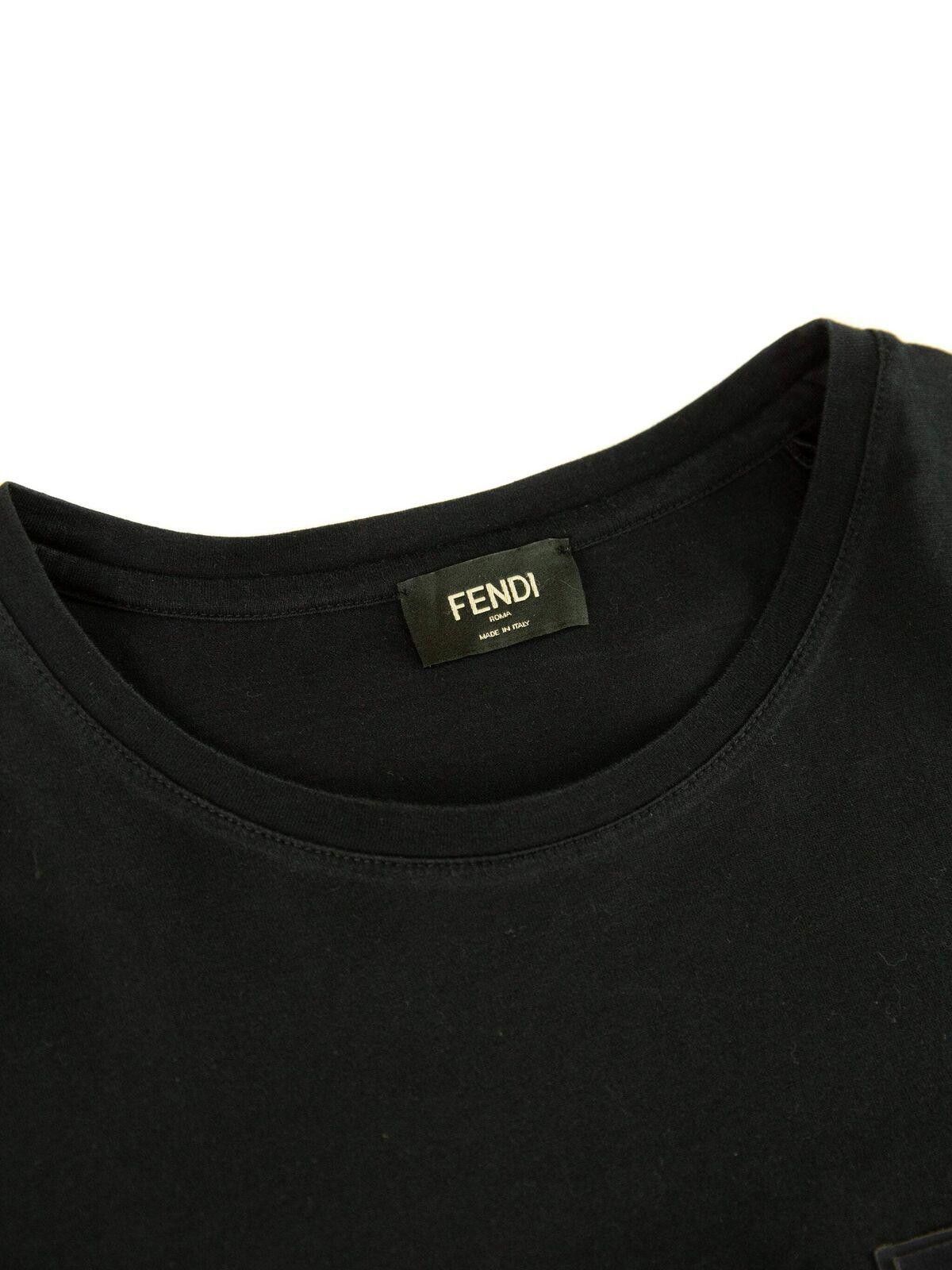 Fendi Fendi Mens FF T Shirt Black Large Black Size US L / EU 52-54 / 3 - 4 Thumbnail