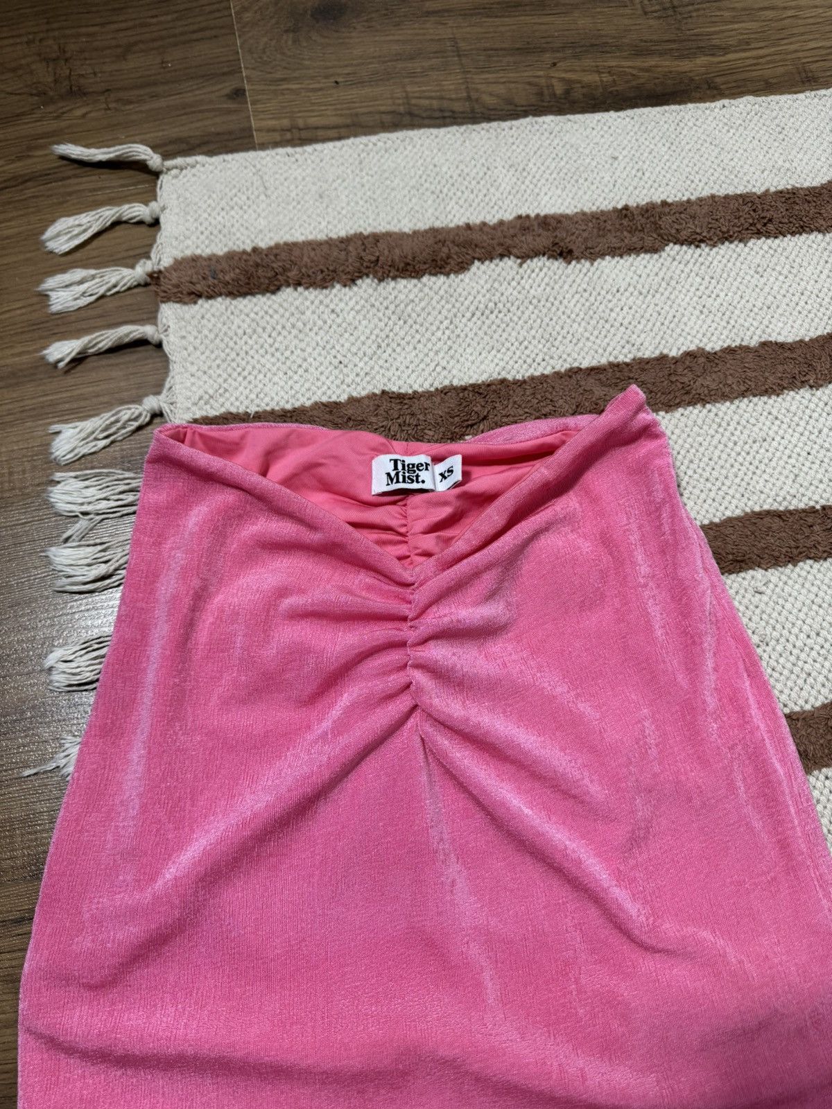 Vintage 🎀STRETCH PINK Y2K TOP + LONG SKIRT SET SUIT🎀 Size XS / US 0-2 / IT 36-38 - 5 Thumbnail