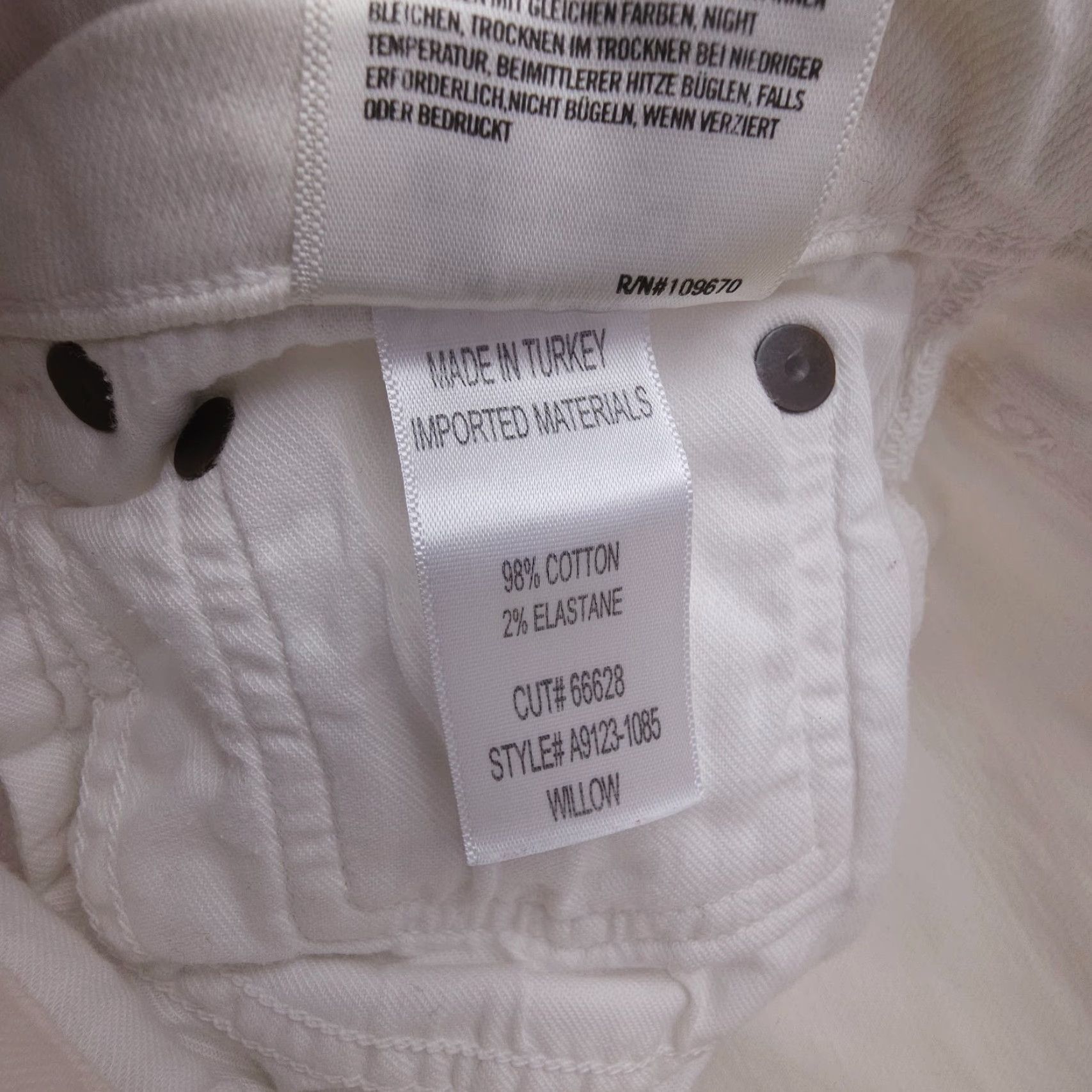 Agolde AGOLDE Willow Mid Rise Slim Straight Cropped Jeans Women 27 White Light Wash Denim 5-Pocket Stretch Size 27" / US 4 / IT 40 - 7 Thumbnail