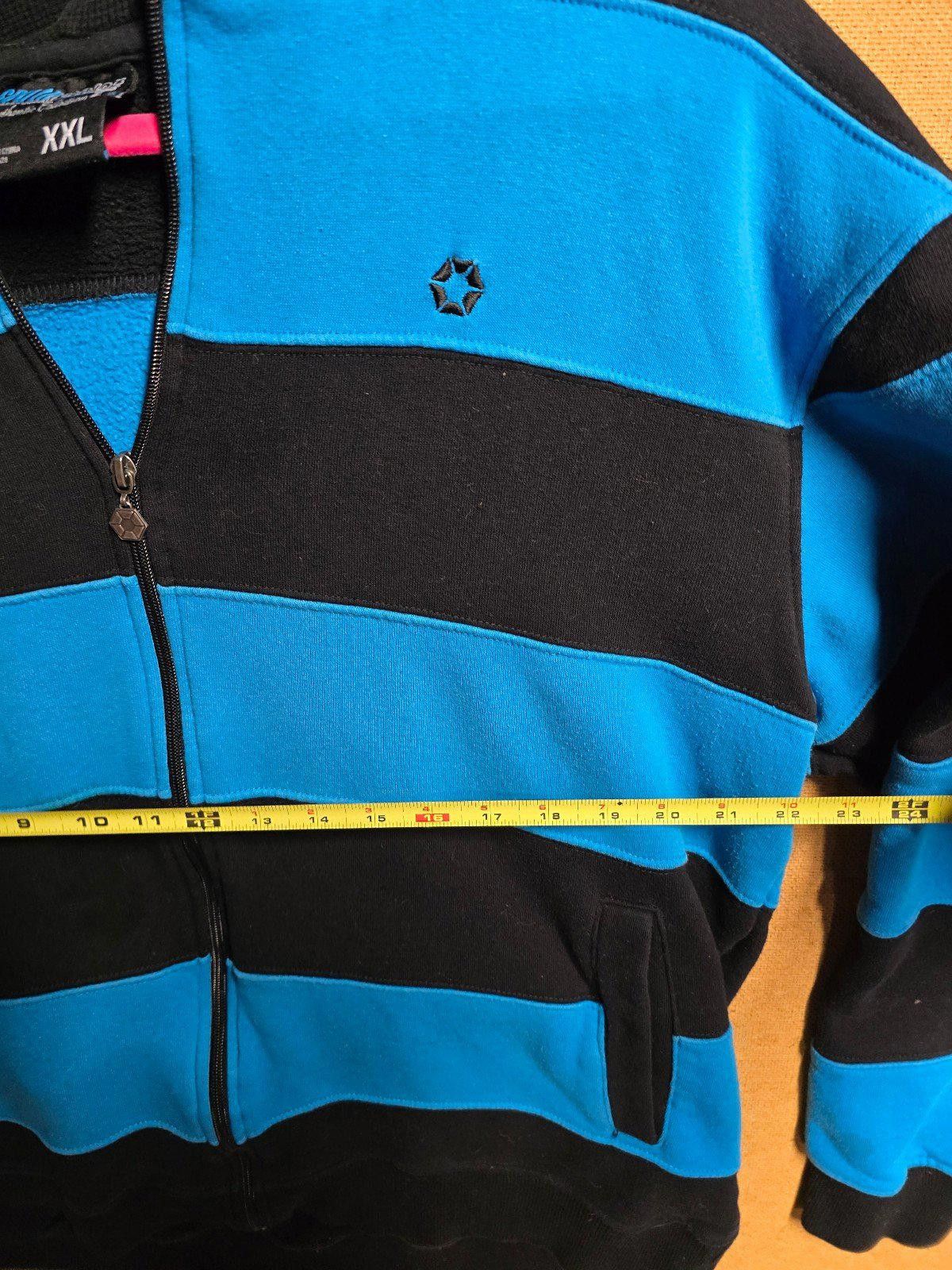 Southpole Southpole Striped Blue Zip Hoodie Vintage Y2K Skater XXL Size US XXL / EU 58 / 5 - 5 Thumbnail
