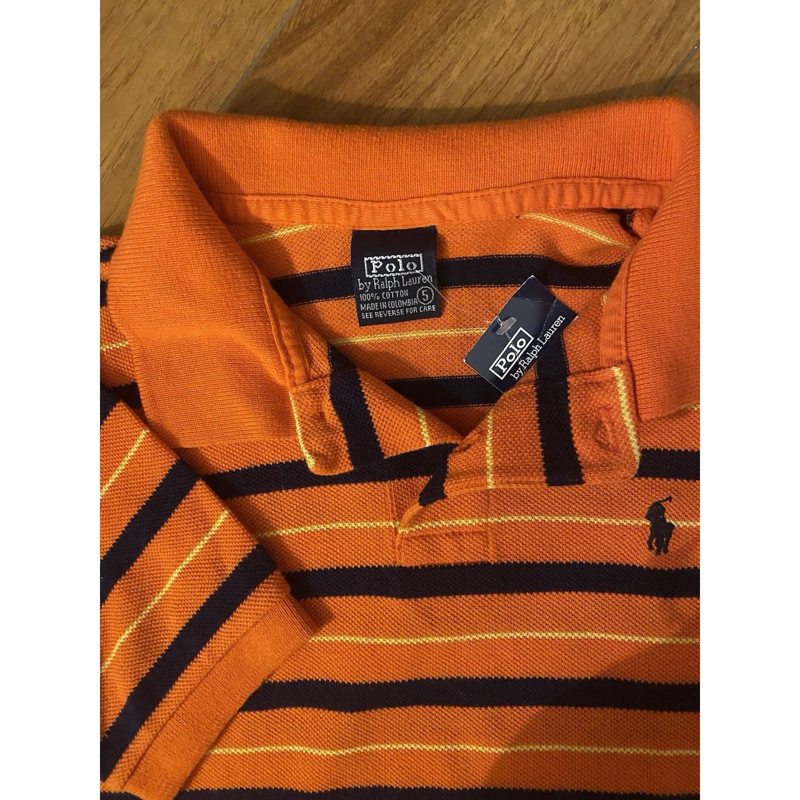 Polo Ralph Lauren Polo Ralph Lauren boys sz S Orange stripe short Sleeve Size US S / EU 44-46 / 1 - 2 Thumbnail
