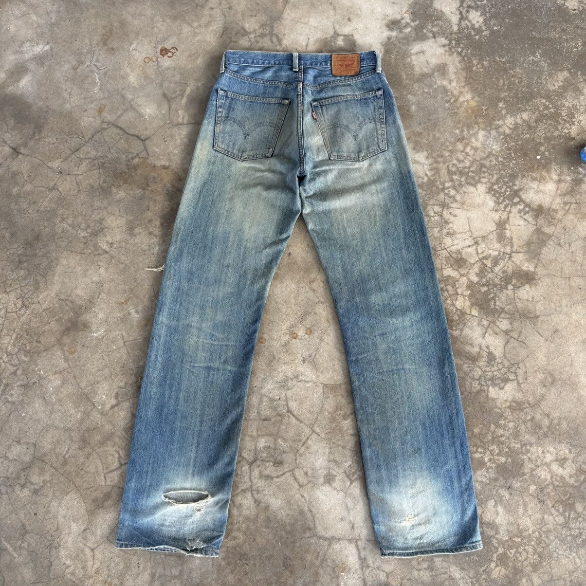 Levi's Vintage Clothing W30x33 Vintage Levi's 503 Faded Rusty Ripped Denim Jean Size US 30 / EU 46 - 9 Thumbnail
