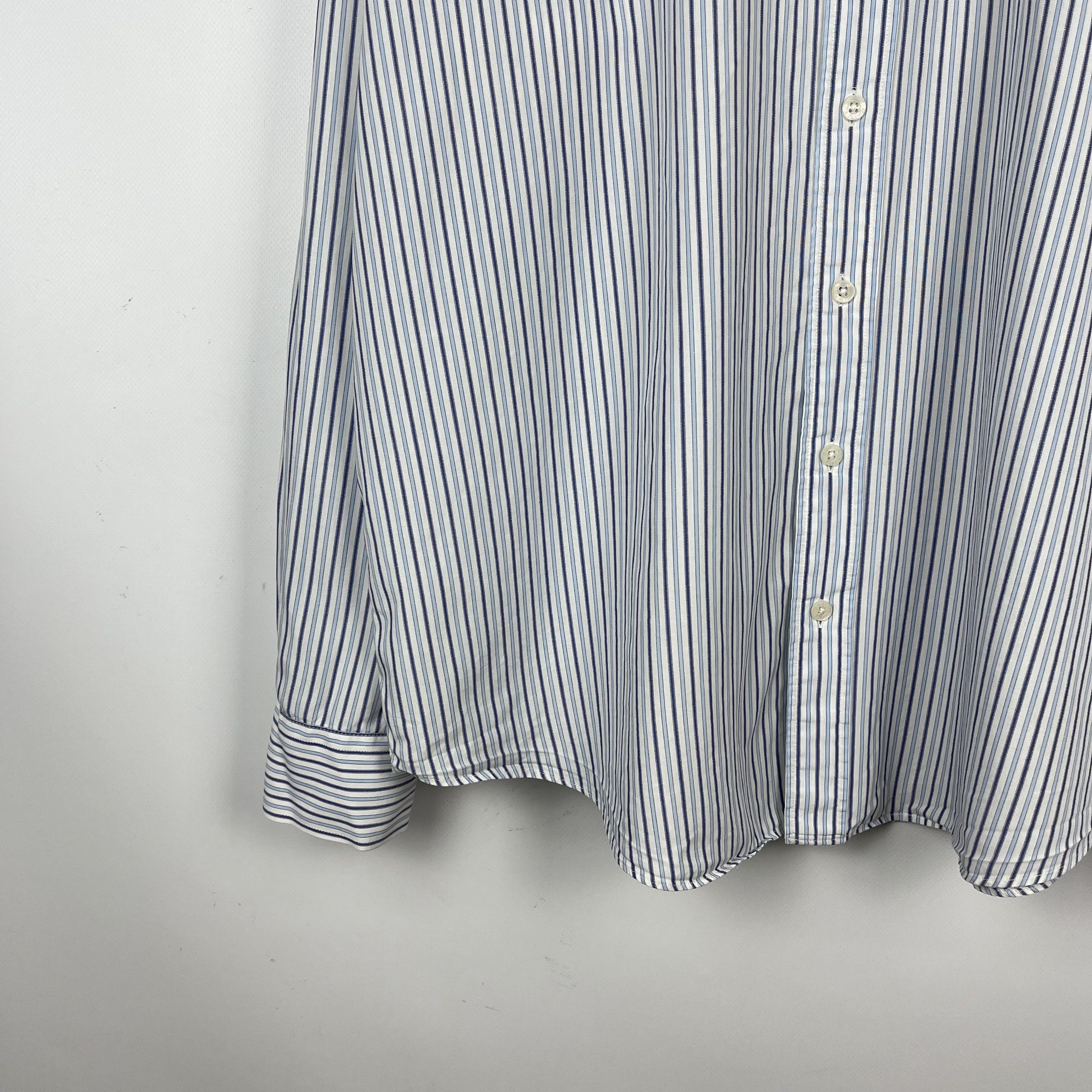 Yves Saint Laurent Yves Saint Laurent YSL Stripped Long Sleeve Button Up Shirt Size US XL / EU 56 / 4 - 4 Thumbnail