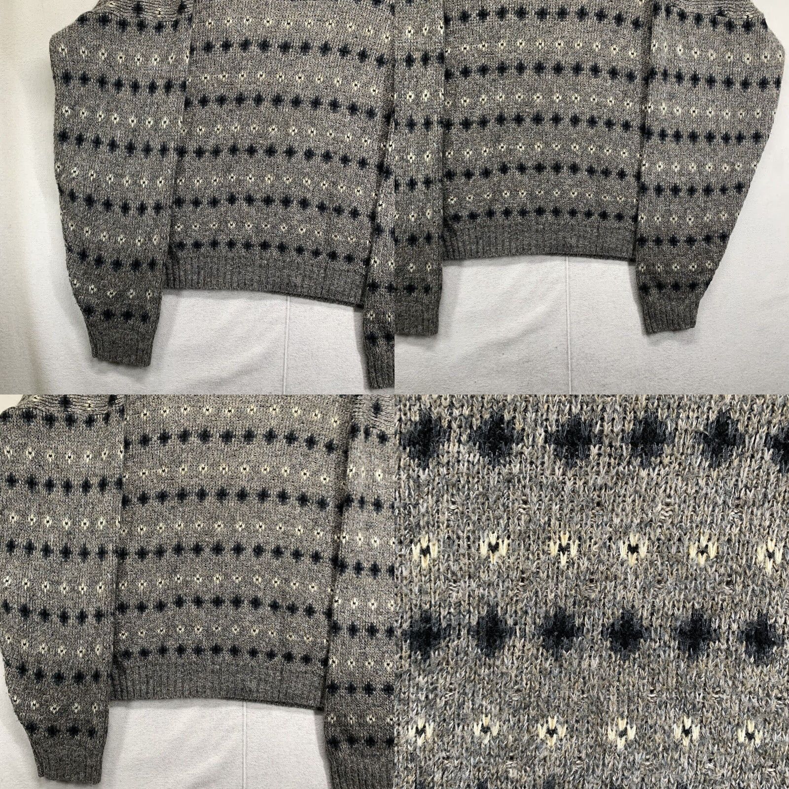Vintage VINTAGE David Taylor Sweater Shirt Mens XL Gray Geometric Knit Crew Neck USA 90s Bohemian Retro Pullover Mens Seasonal Fall Winter Size US XL / EU 56 / 4 - 8 Thumbnail