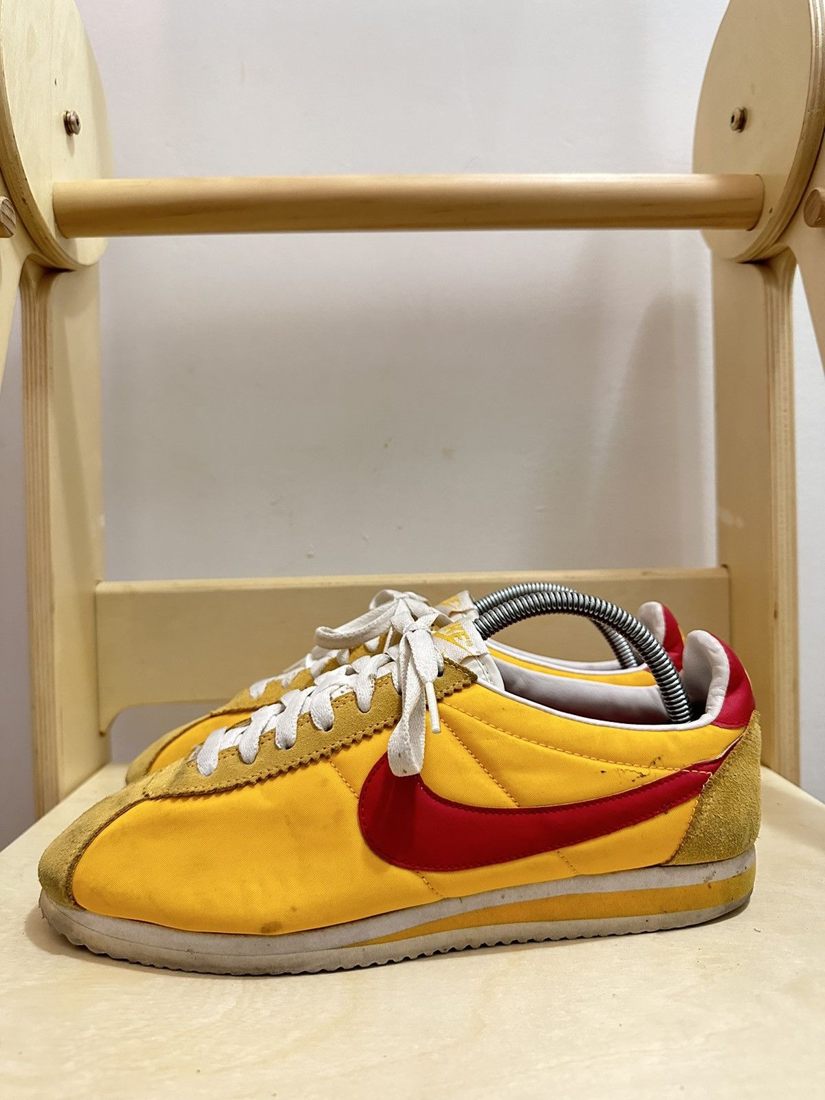 Nike × Vintage Nike Cortez Classic Nylon University Yellow/Red Size US 9 / EU 42 - 1 Thumbnail