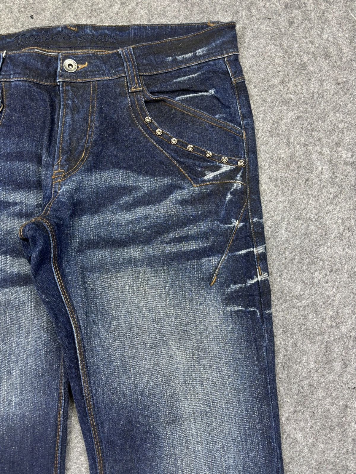 Japanese Brand 💥FLARE🔥Insane NCFM Japan Stone Wash Flare Jeans F714 Size US 36 / EU 52 - 5 Thumbnail