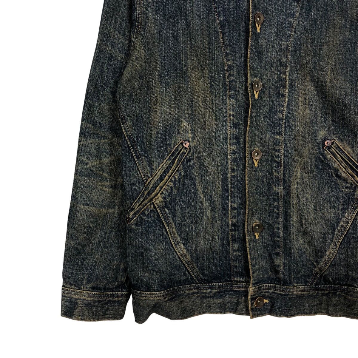 Hysteric Glamour 📌Vintage Biker Trucker Denim Jacket Button Made in Japan Size US M / EU 48-50 / 2 - 5 Thumbnail
