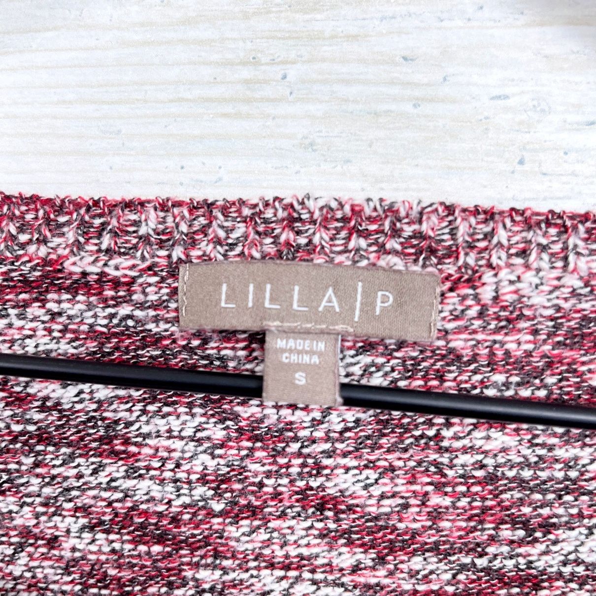 Other Lilla P Ruffle Marled Knit Sweater Red Boat Neck Cotton S Size S / US 4 / IT 40 - 5 Thumbnail