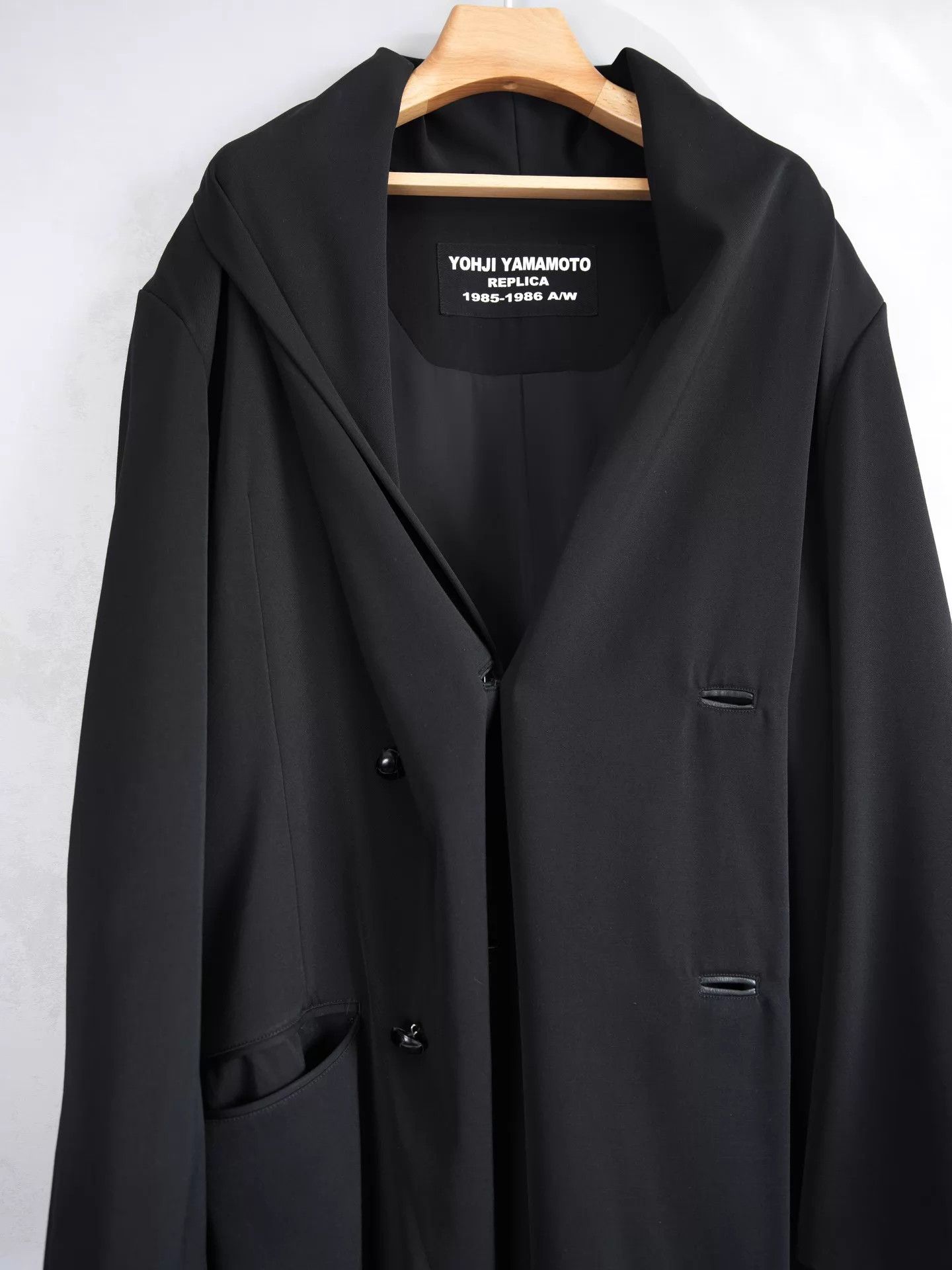 Yohji Yamamoto Yohji Yamamoto 85AW Big Silhouette Shawl Collar Coat Size US L / EU 52-54 / 3 - 7 Thumbnail
