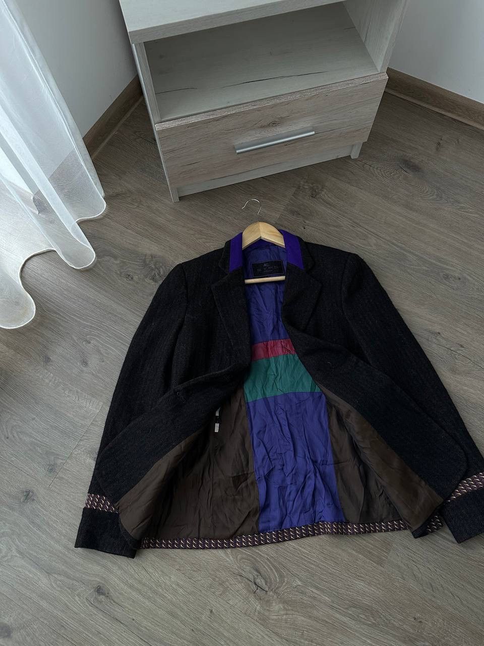 Etro × Vintage Vintage Etro Women’s Wool 2 Buttons Blazer Size M / US 6-8 / IT 42-44 - 5 Thumbnail