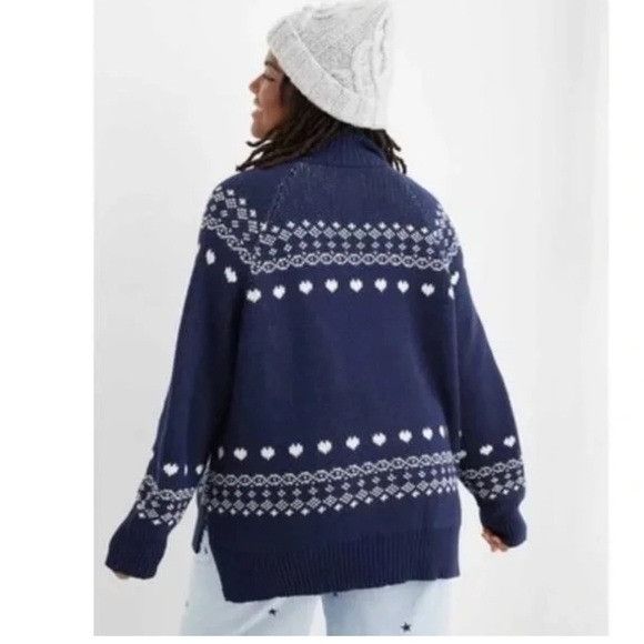 Other Aerie Love 1/4 Zip Oversized Cozy Sweater Size S / US 4 / IT 40 - 2 Thumbnail