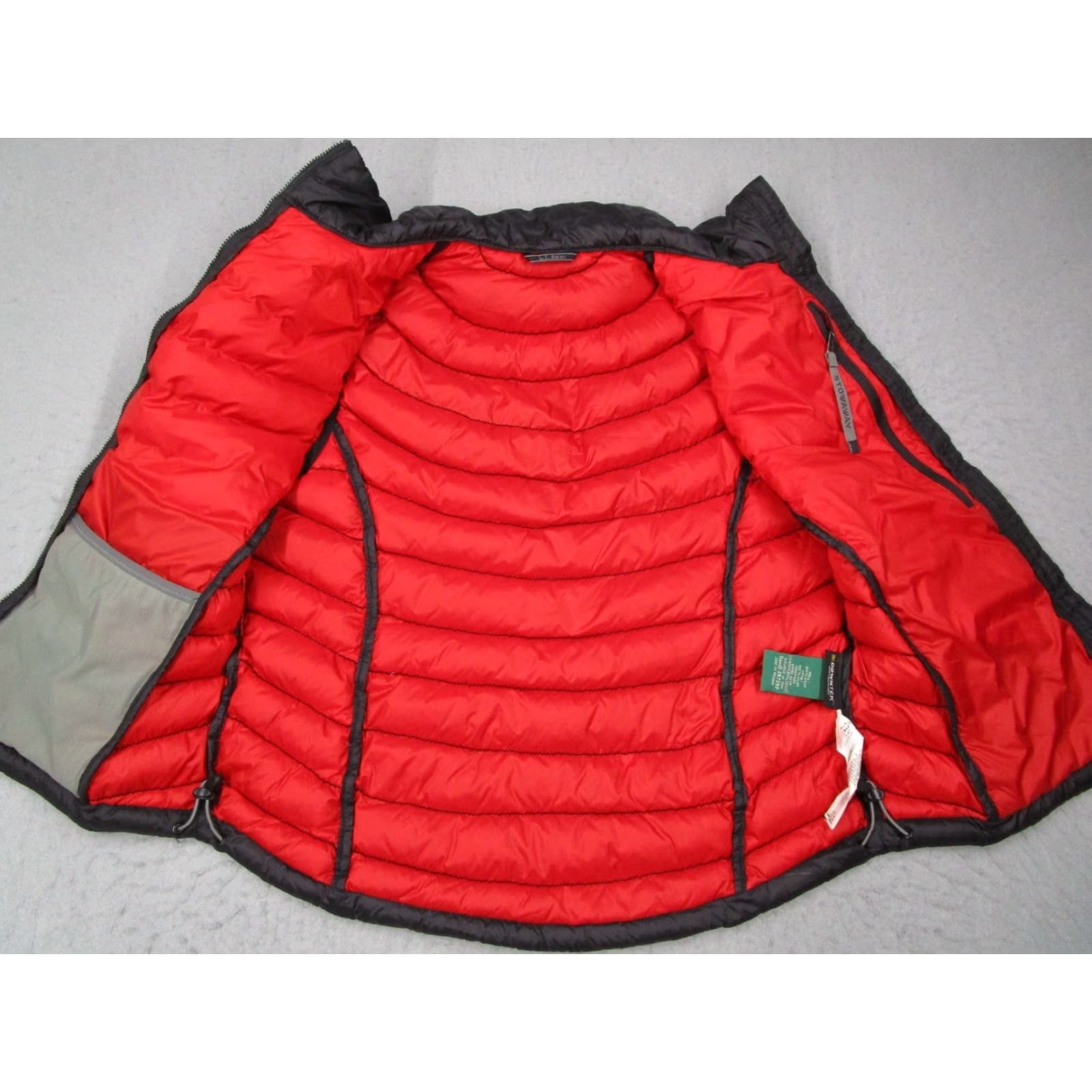 LL Bean Vest Women Small Black Down Packagle Downtek Full Zip Hike Travel Puffer