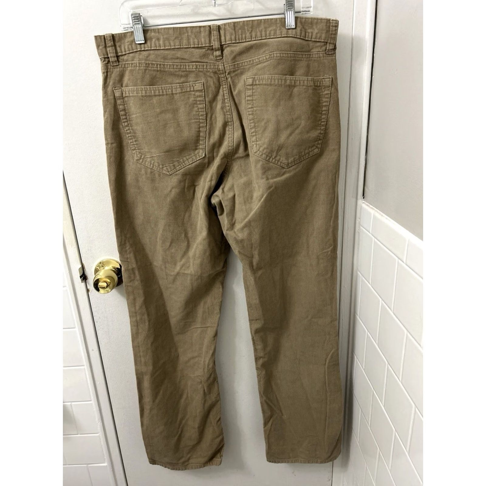 Banana Republic Banana Republic Pants Mens 36x32 Corduroy Straight Leg Tan Brown 5-Pocket Zipper Button Chino Casual Workwear Size US 36 / EU 52 - 6 Thumbnail