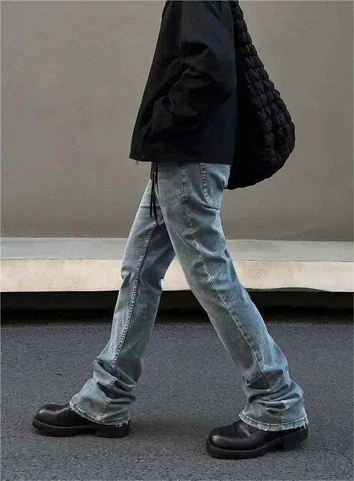 Japanese Brand Straight fit stretch jeans Size US 30 / EU 46 - 4 Thumbnail