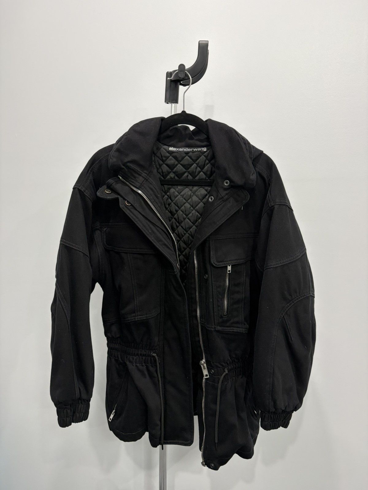 Alexander Wang Alexander Wang Black Denim Field Jacket Size XS / US 0-2 / IT 36-38 - 1 Thumbnail