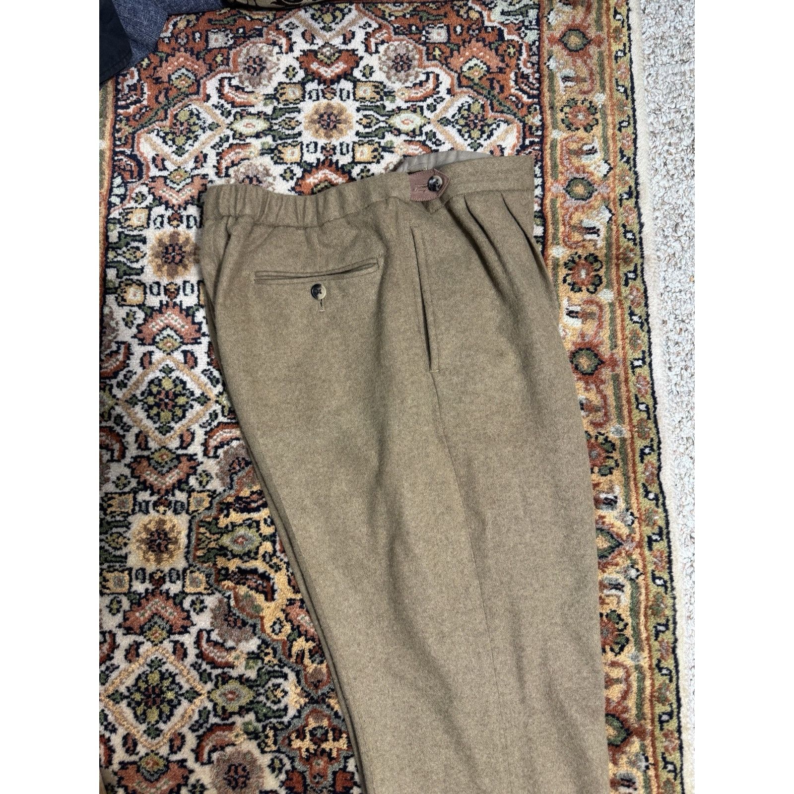 Camoshita Camoshita United Arrows Pleated Flannel Easy Trousers 34x29 Size 40R - 2 Thumbnail